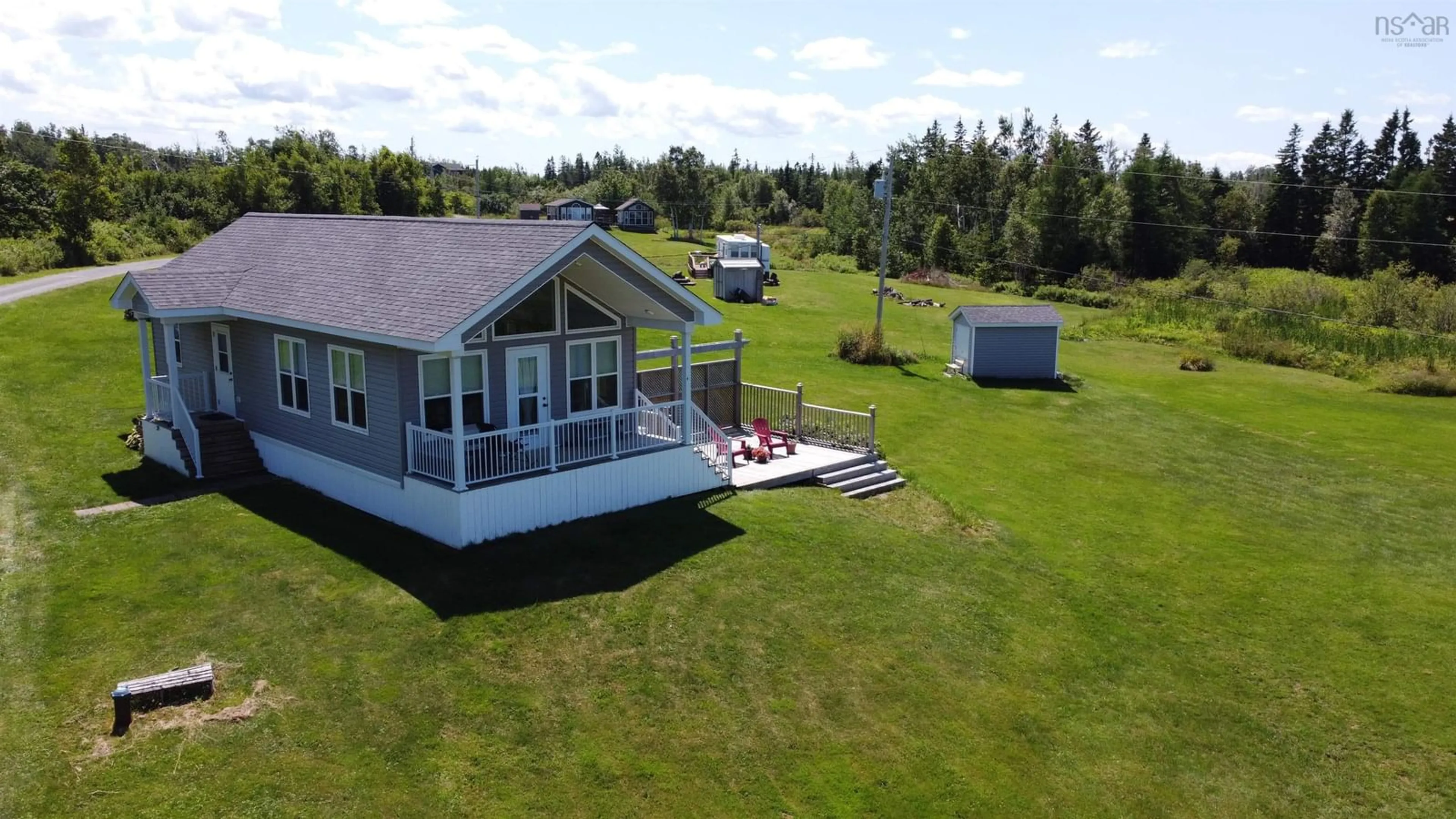 A pic from outside/outdoor area/front of a property/back of a property/a pic from drone, water/lake/river/ocean view for 39 Heron Dr, Caribou River Nova Scotia B0K 1H0