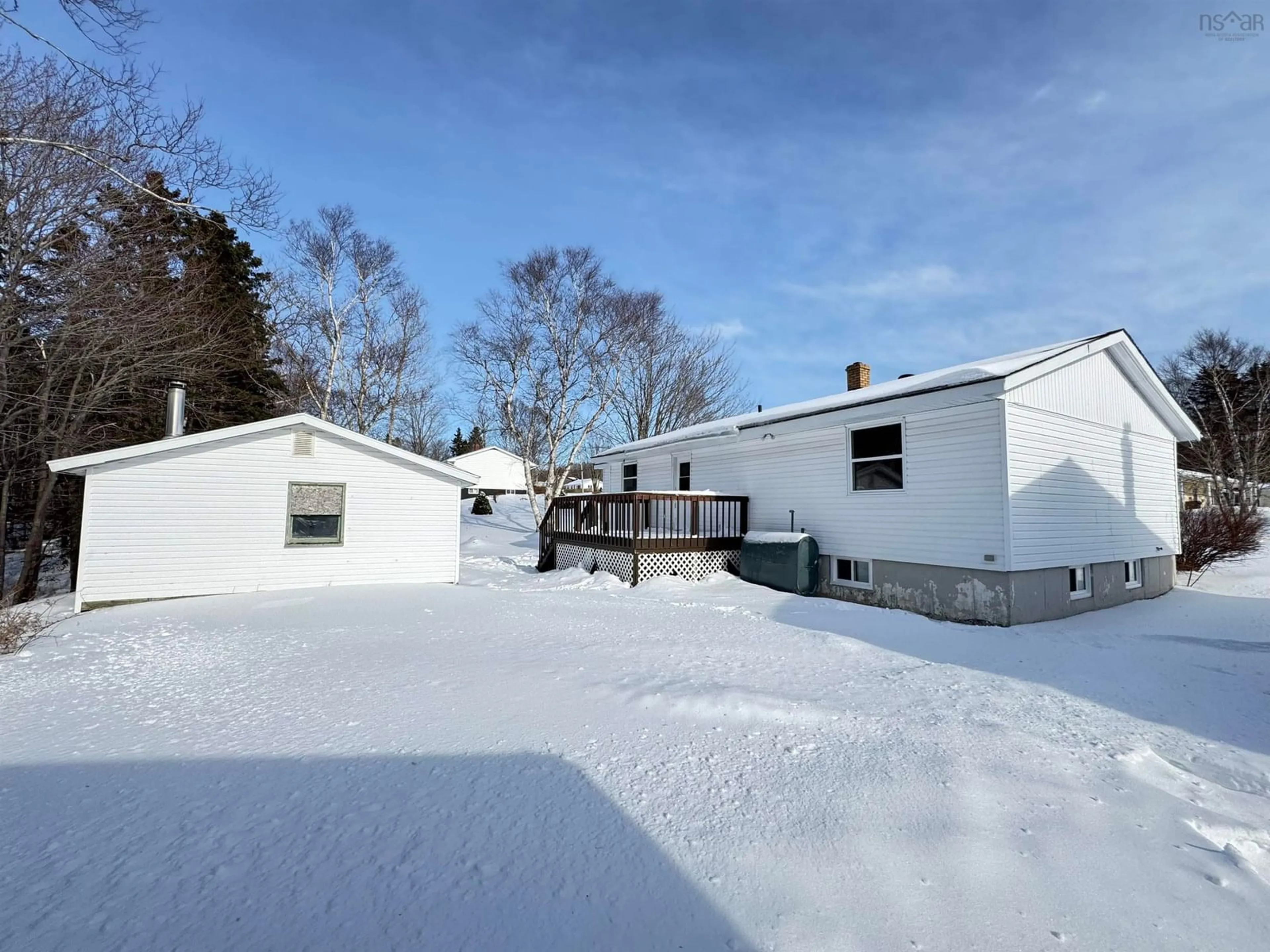 A pic from outside/outdoor area/front of a property/back of a property/a pic from drone, building for 57 Maple Ave, Sydney River Nova Scotia B1S 1J7