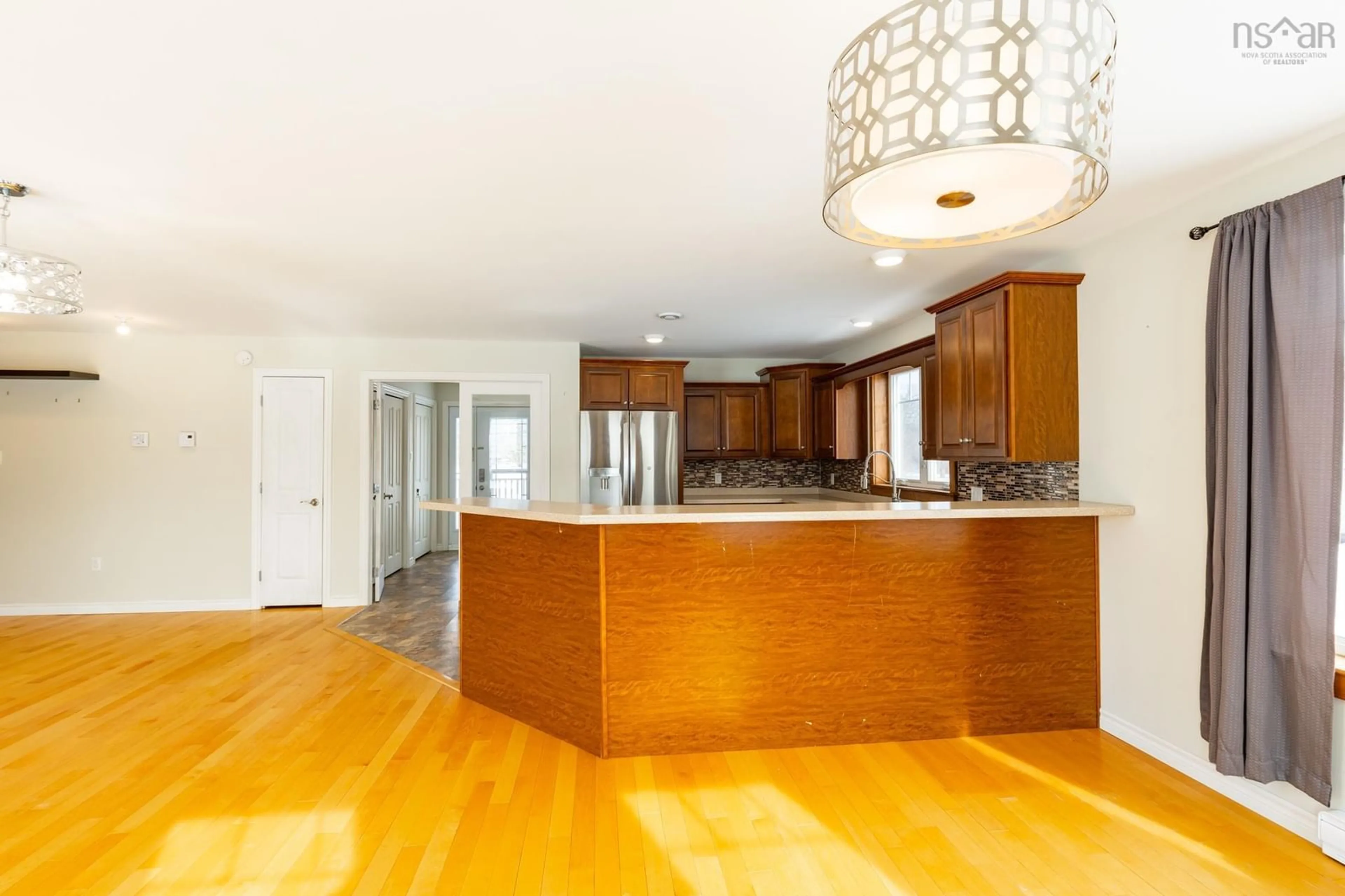 Open concept kitchen, wood/laminate floor for 399 Dayton Rd, North Chegoggin Nova Scotia B5A 5K6