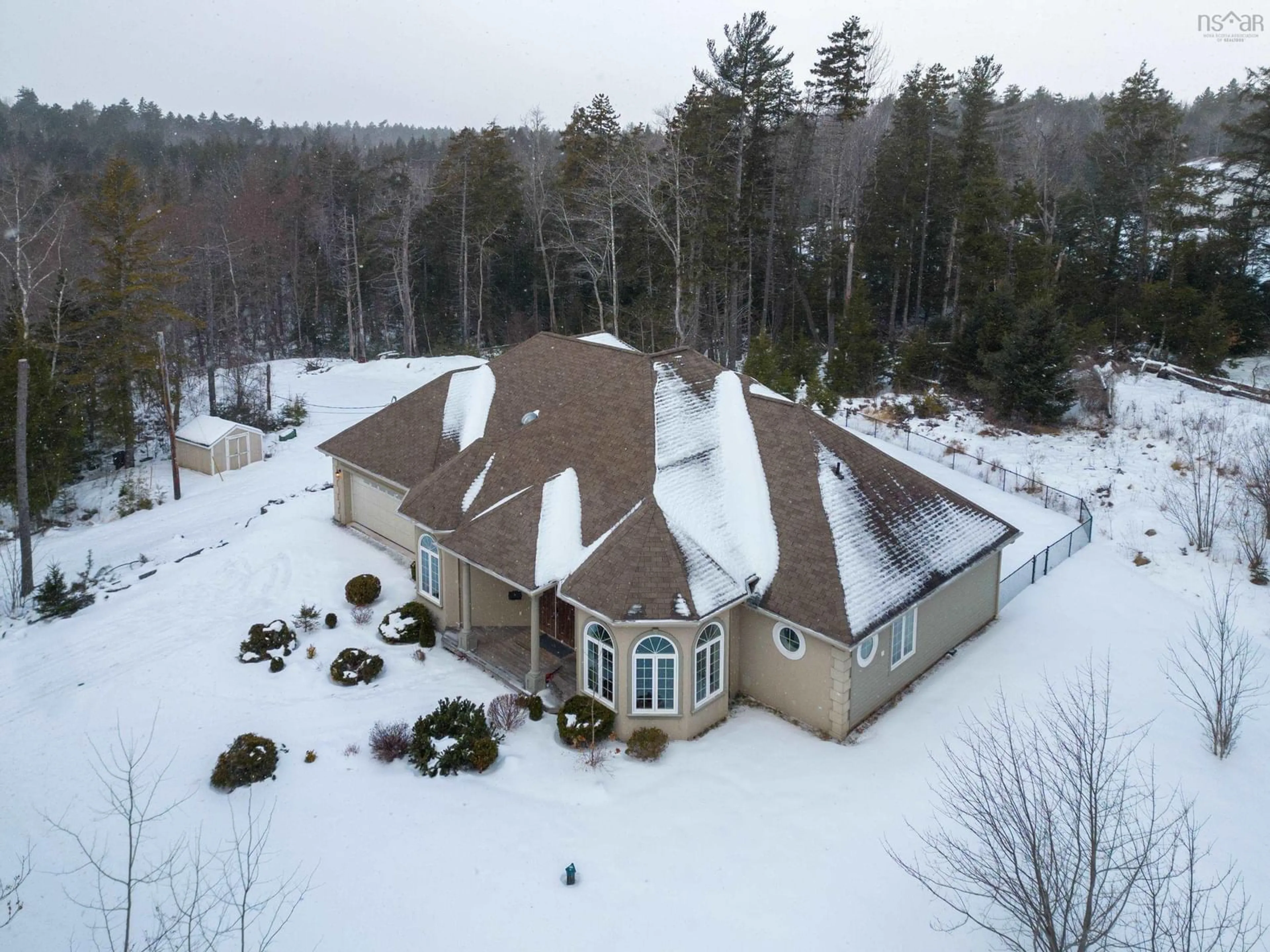 A pic from outside/outdoor area/front of a property/back of a property/a pic from drone, unknown for 6125 Highway 2, Oakfield Nova Scotia B2T 1E3