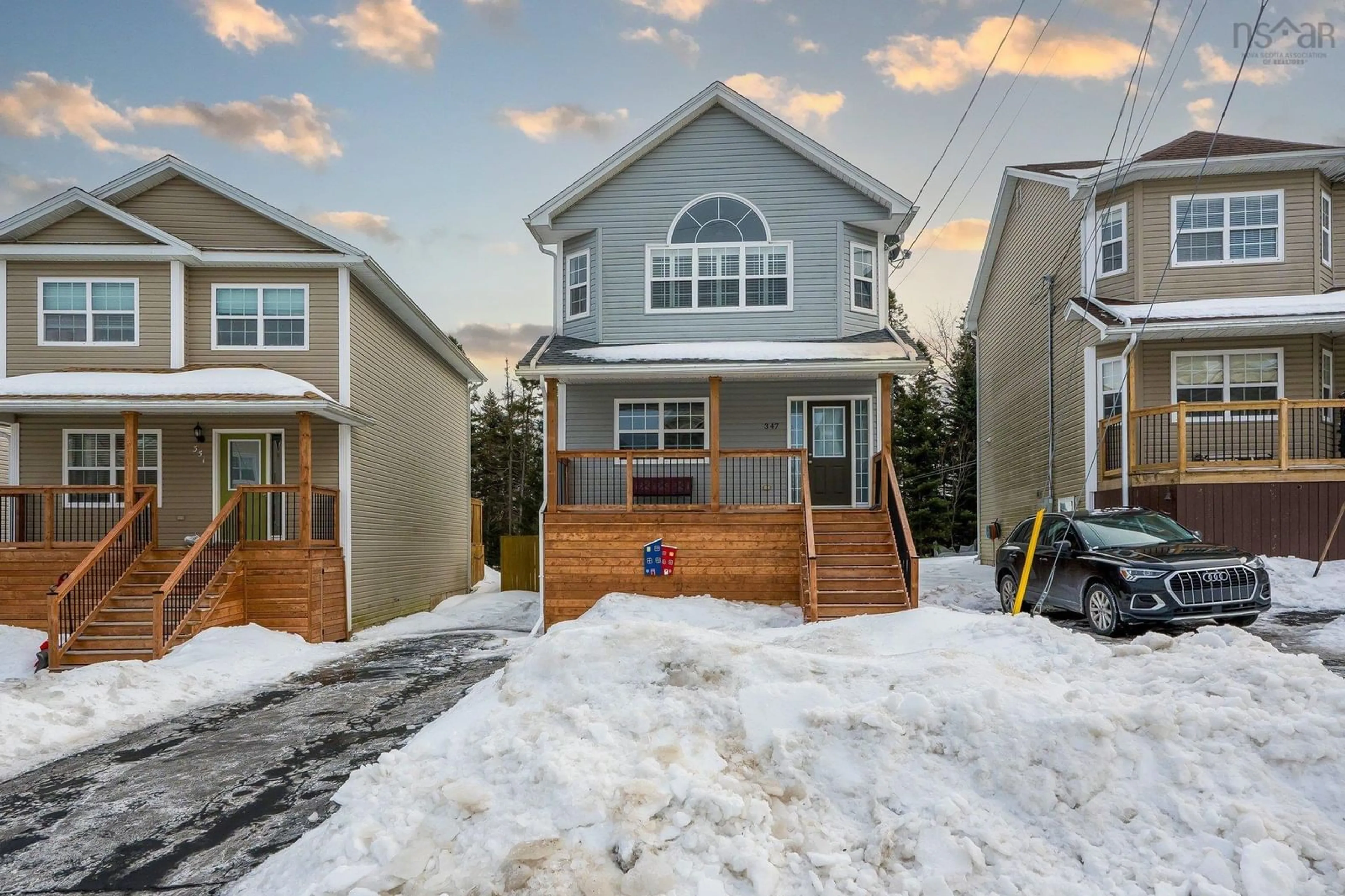 Home with vinyl exterior material, street for 347 Sheppards Run, Beechville Nova Scotia B3T 2G8