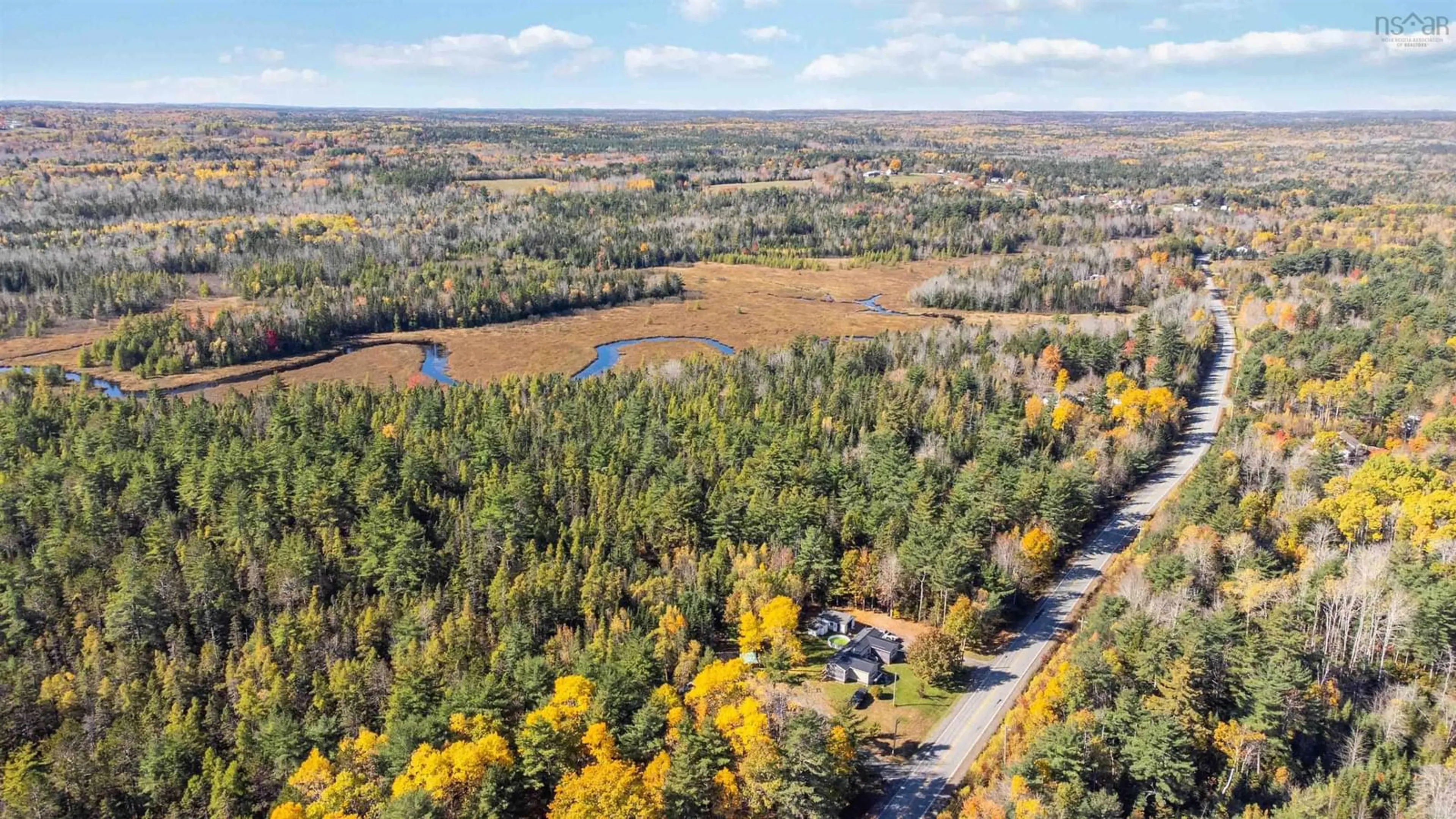 A pic from outside/outdoor area/front of a property/back of a property/a pic from drone, forest/trees view for Highway 208, Simpsons Corner Nova Scotia B0R 1E0