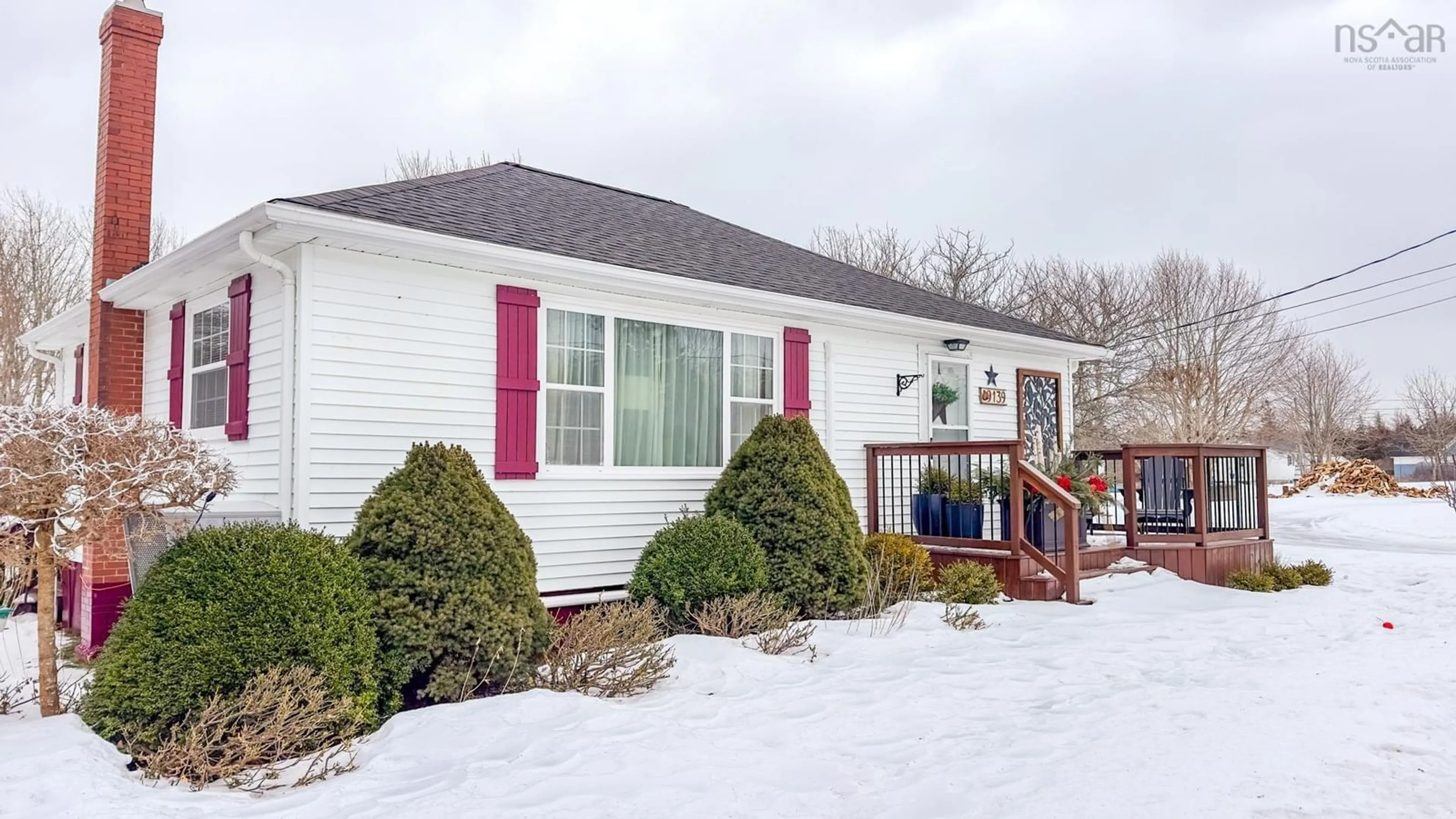 Home with vinyl exterior material, street for 9139 3 Hwy, Pleasant Lake Nova Scotia B5A 5J9