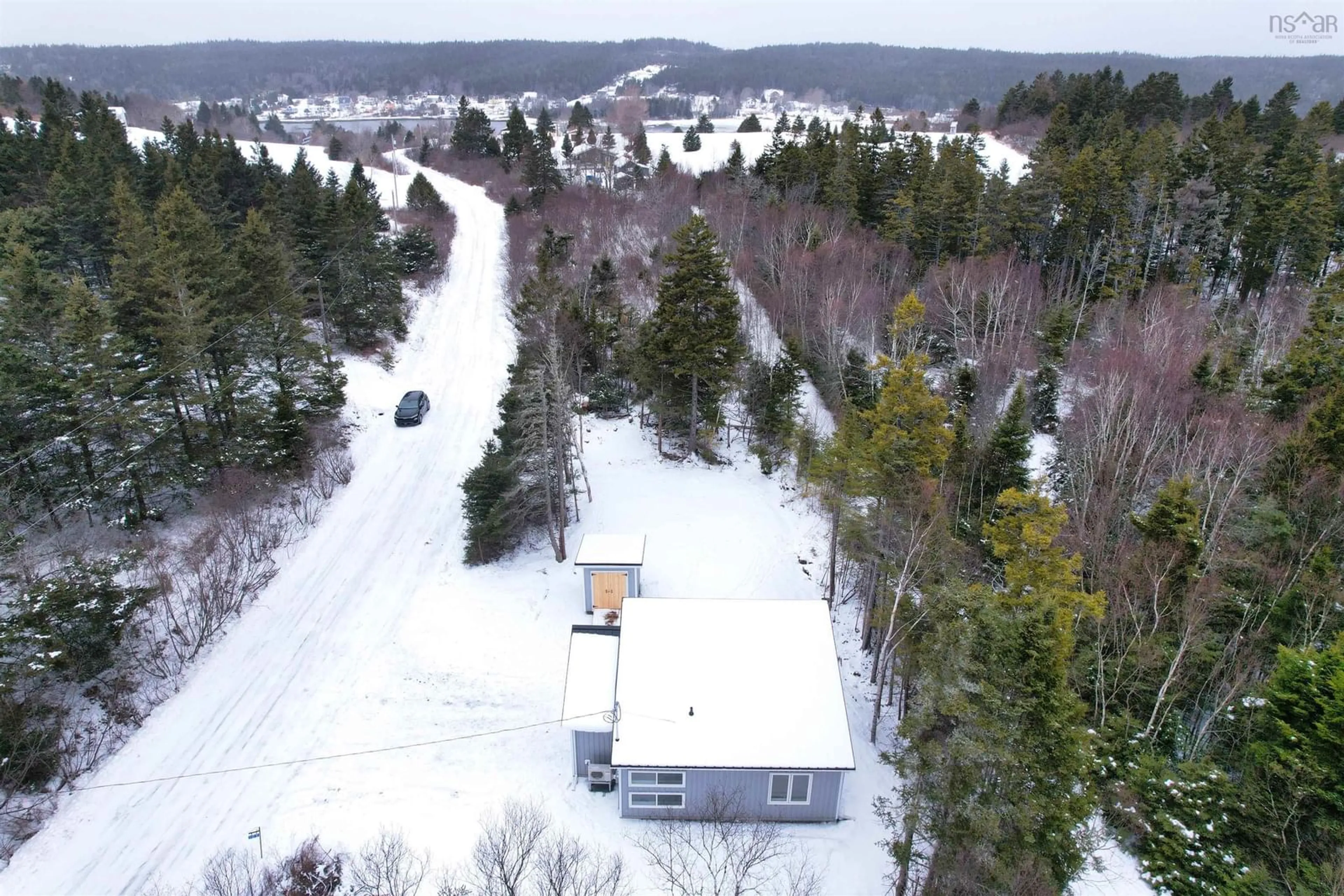 A pic from outside/outdoor area/front of a property/back of a property/a pic from drone, unknown for 105 Shepherds Hill Rd, Riverport Nova Scotia B0J 2W0