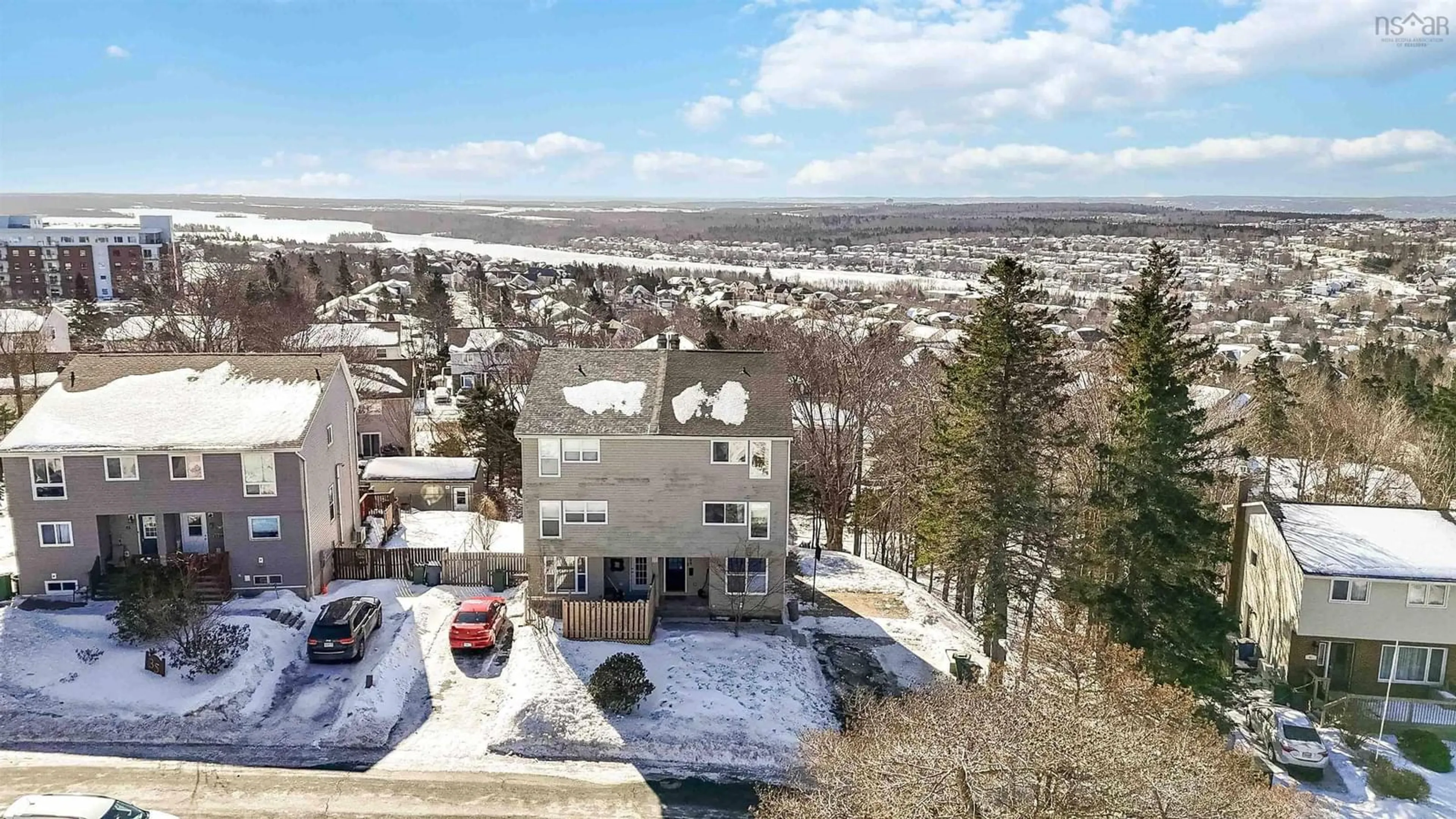 A pic from outside/outdoor area/front of a property/back of a property/a pic from drone, mountain view for 39 Regal Rd, Dartmouth Nova Scotia B2W 4E9