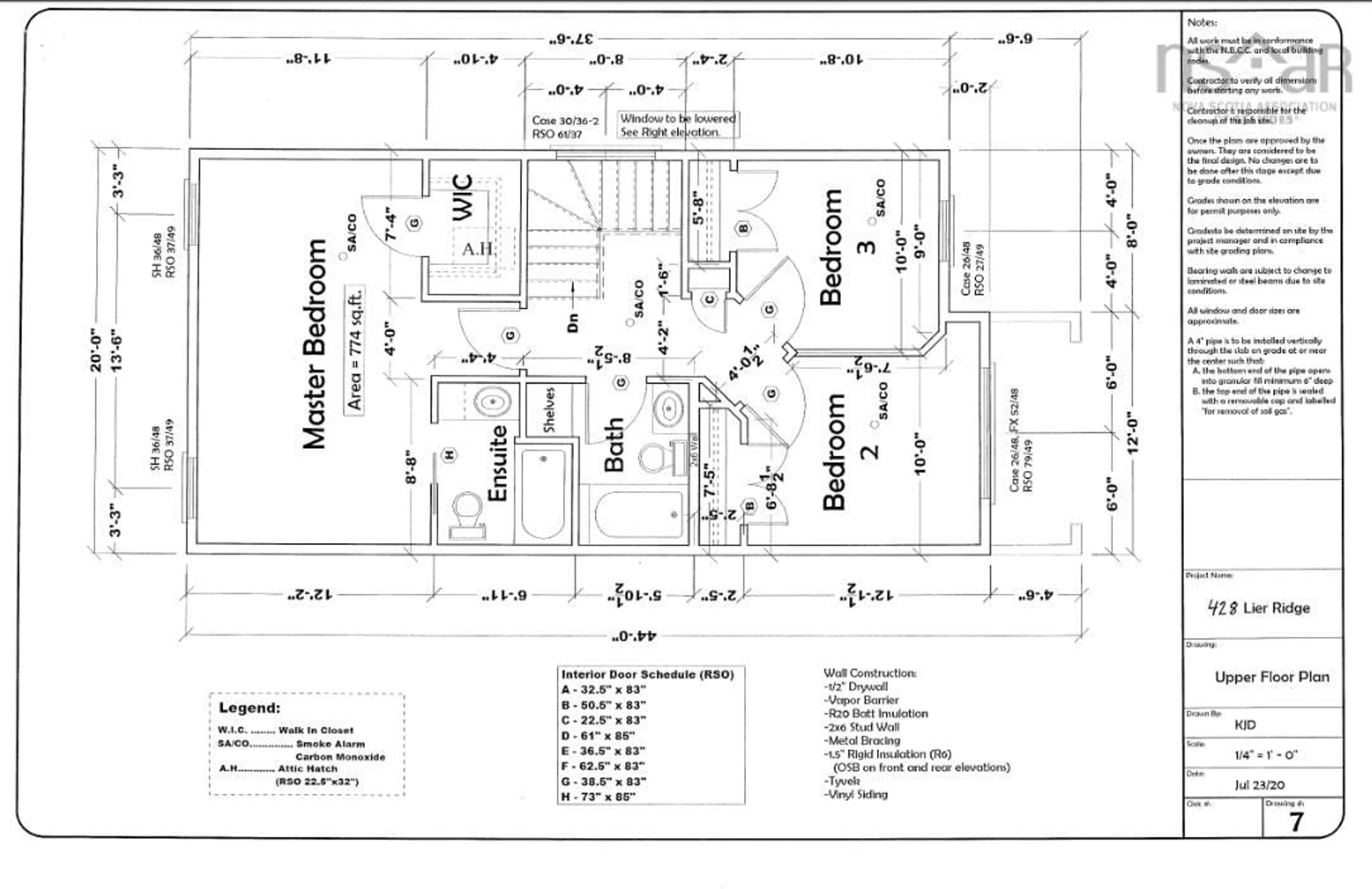 Floor plan for 132 Lier Ridge, Halifax Nova Scotia B3P 0E2