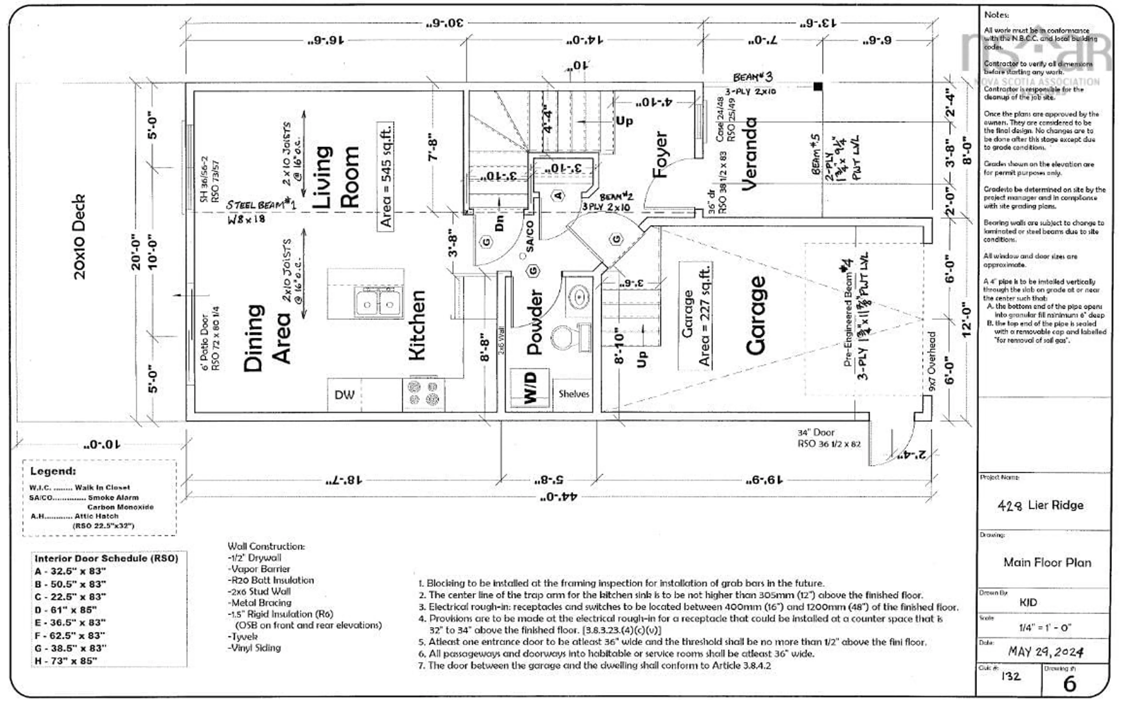 Floor plan for 132 Lier Ridge, Halifax Nova Scotia B3P 0E2