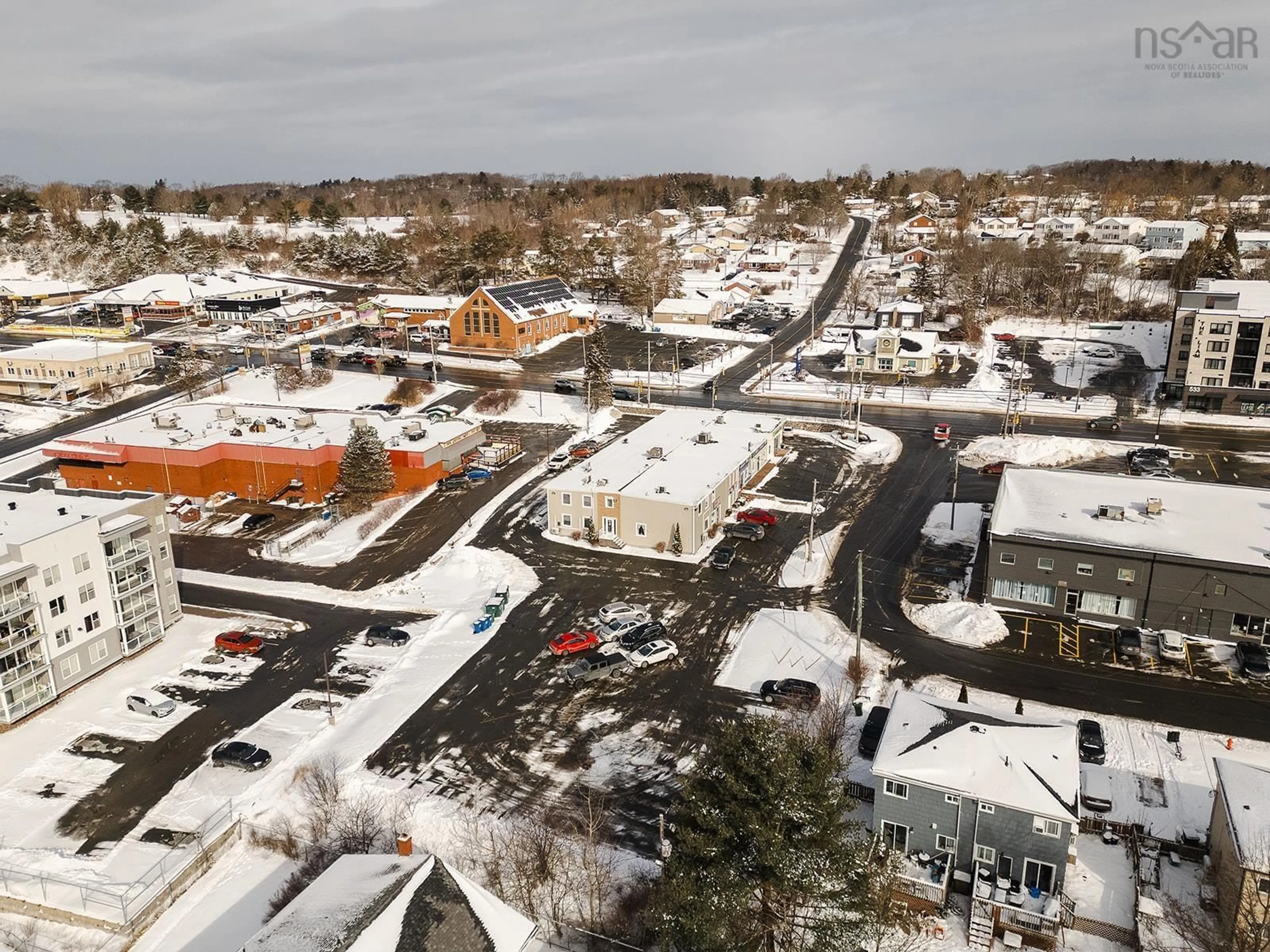 A pic from outside/outdoor area/front of a property/back of a property/a pic from drone, street for 546 Sackville Dr, Lower Sackville Nova Scotia B4C 2S2