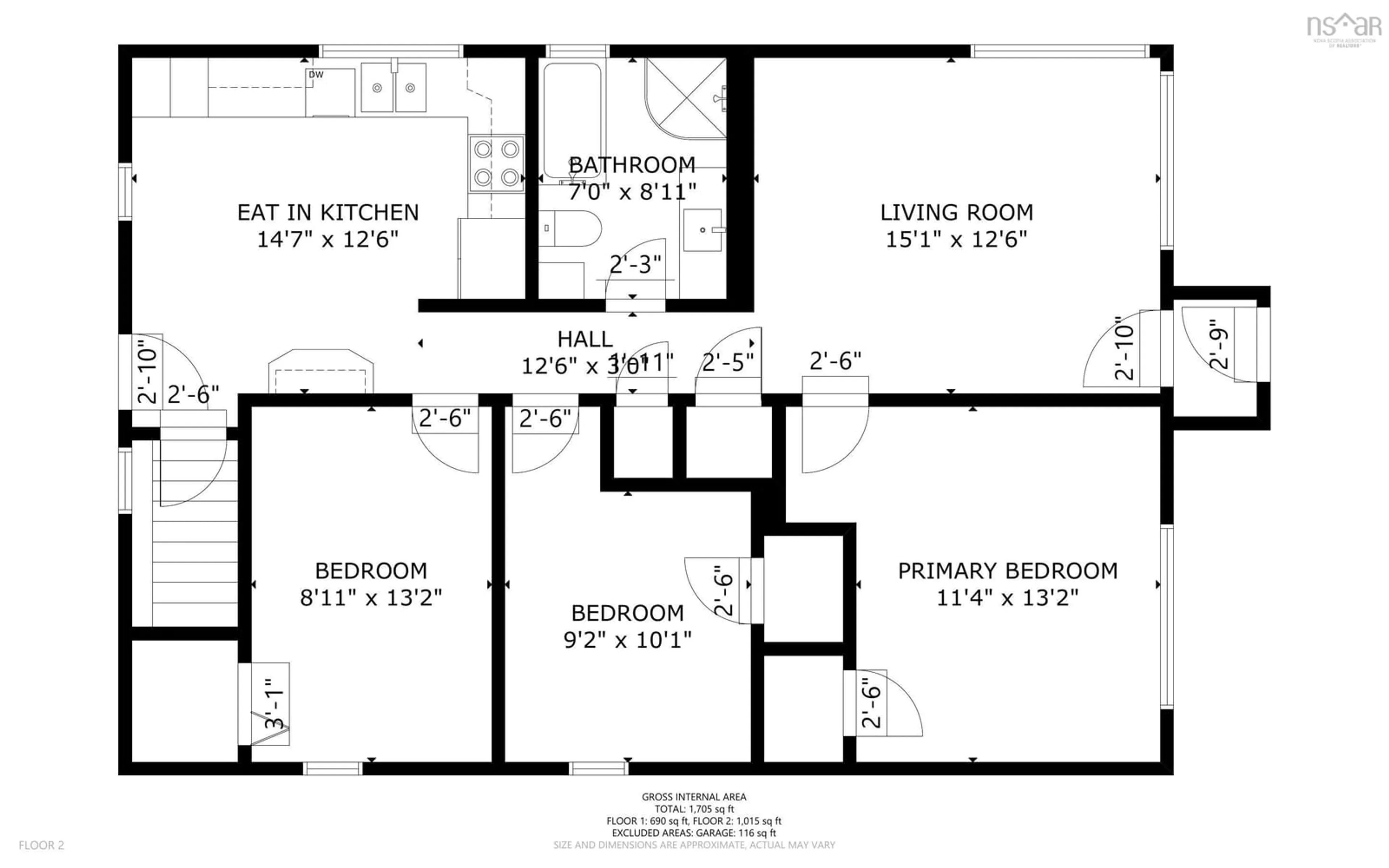 Floor plan for 98 Russell St, Dartmouth Nova Scotia B3A 3N5