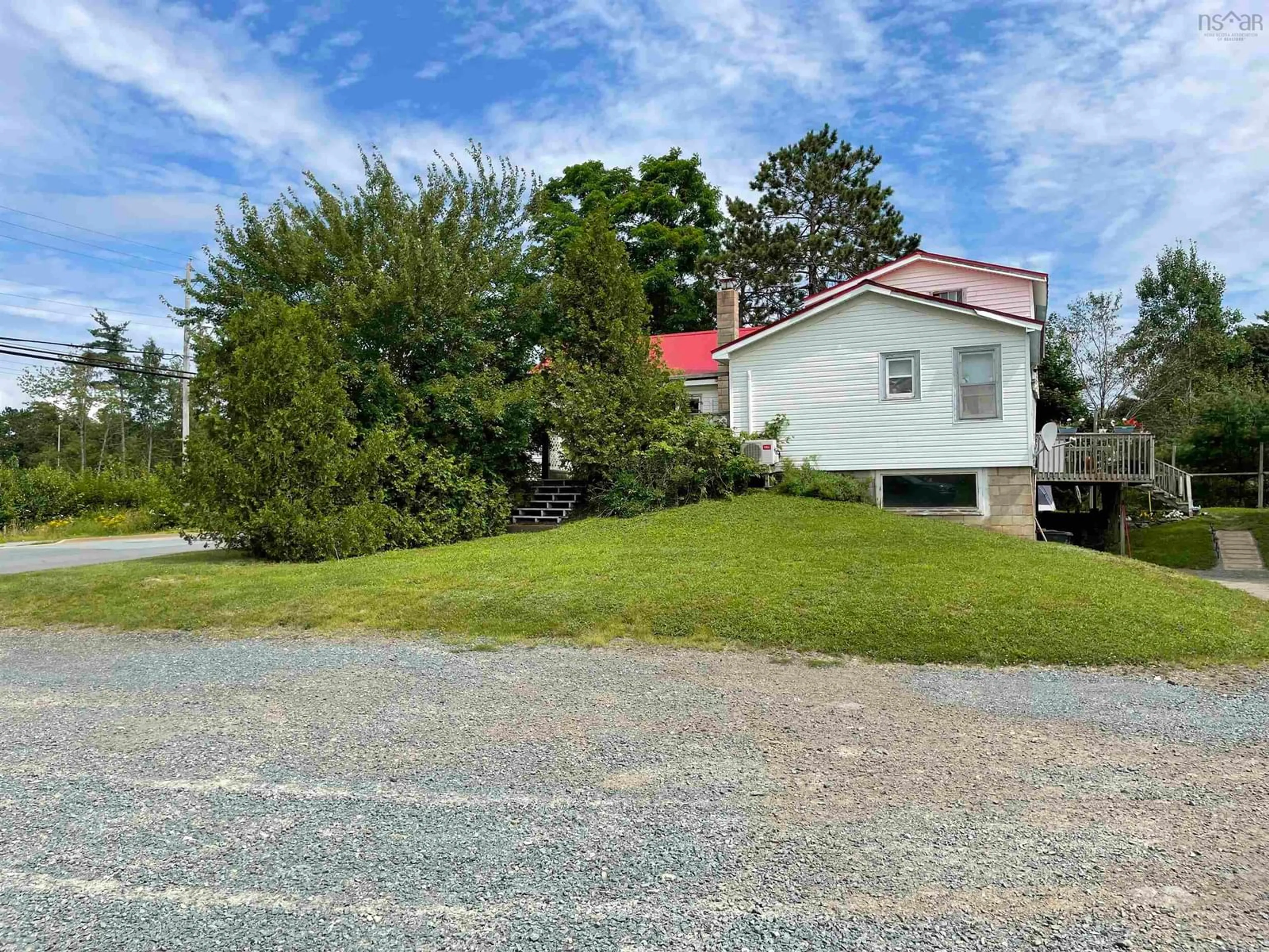 A pic from outside/outdoor area/front of a property/back of a property/a pic from drone, unknown for 393 St. Phillips St, Bridgewater Nova Scotia B4V 1W7