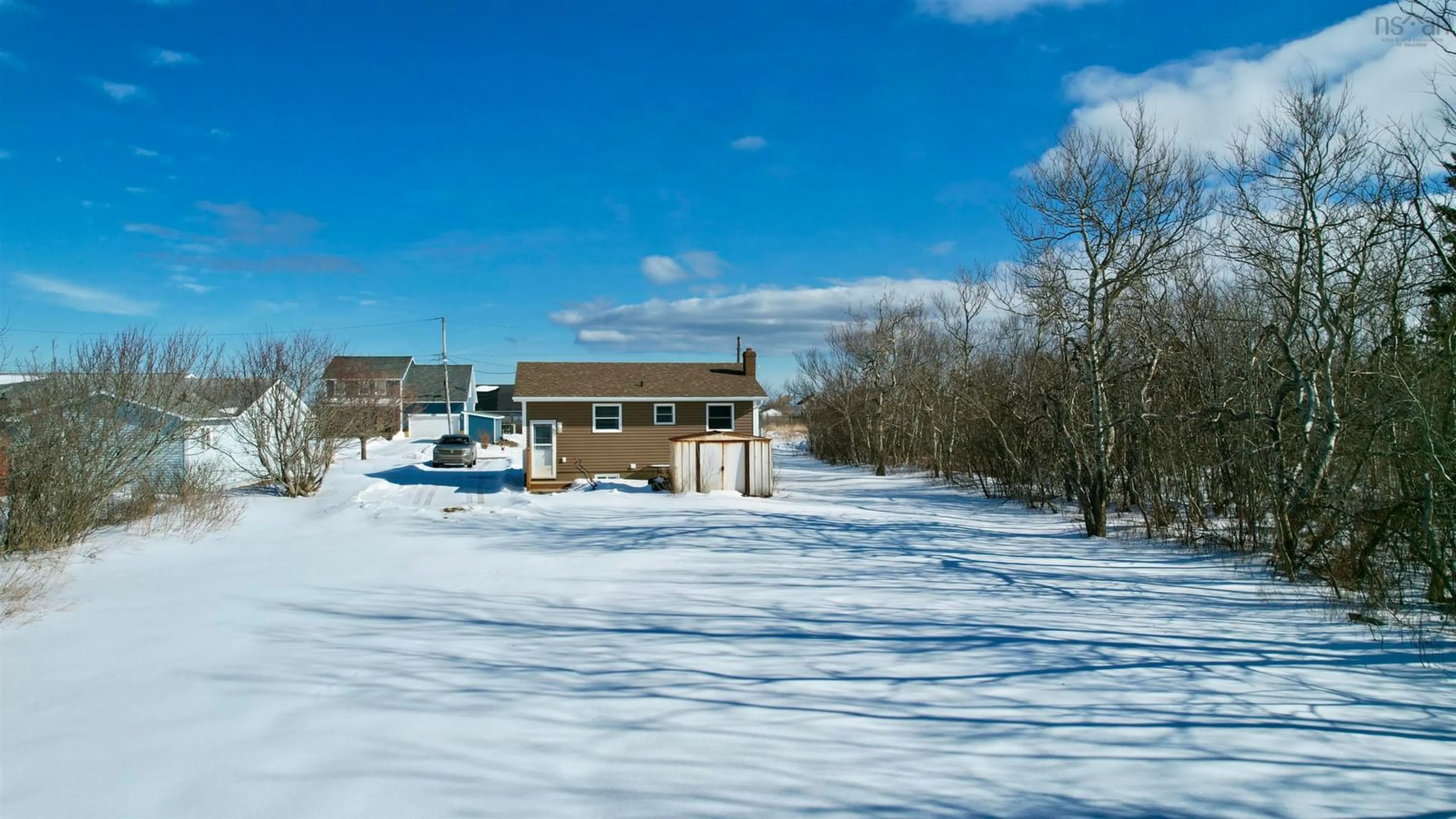 A pic from outside/outdoor area/front of a property/back of a property/a pic from drone, building for 186 Poplar St, Glace Bay Nova Scotia B1A 4M8