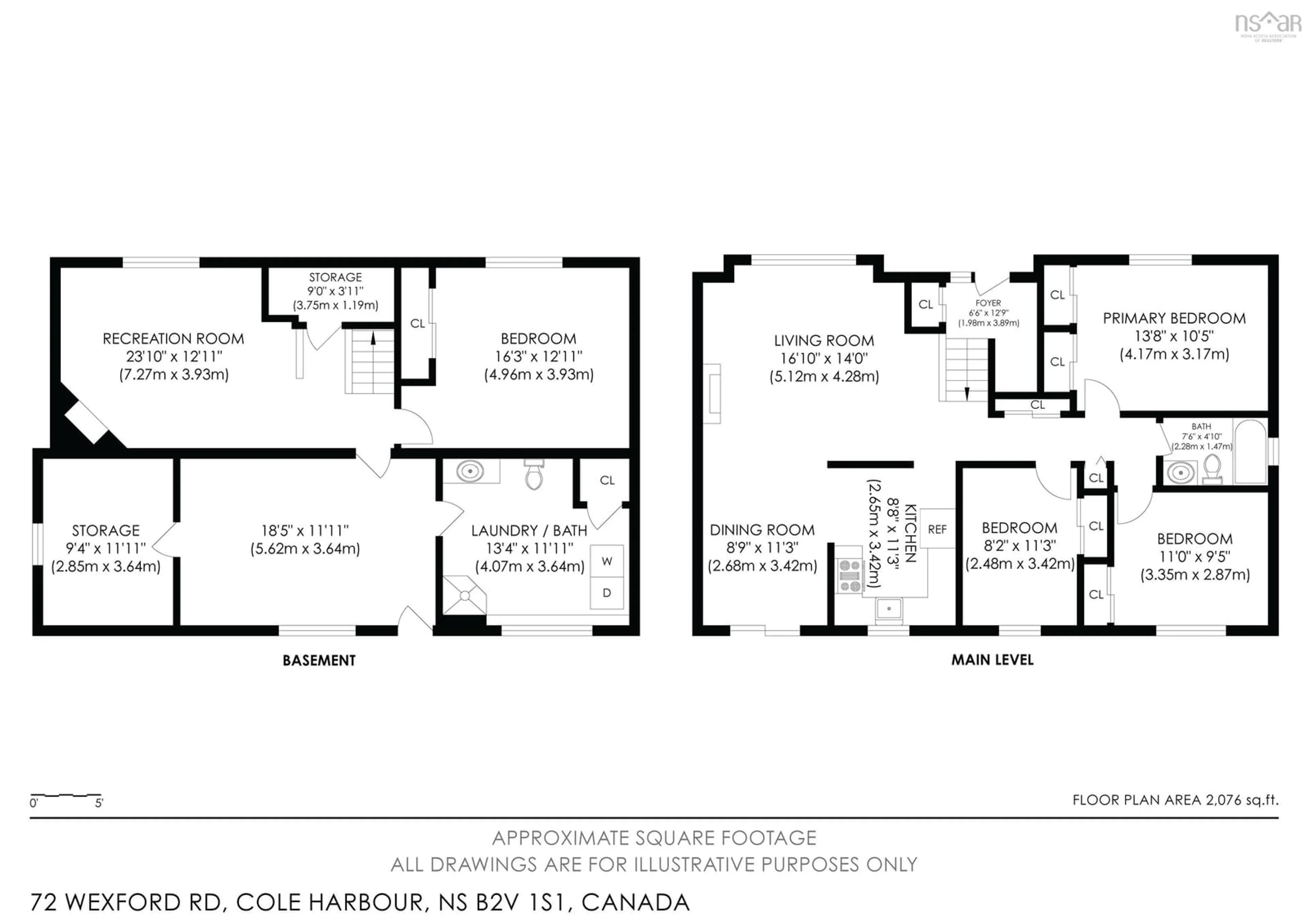 Floor plan for 72 Wexford Rd, Cole Harbour Nova Scotia B2V 1S1