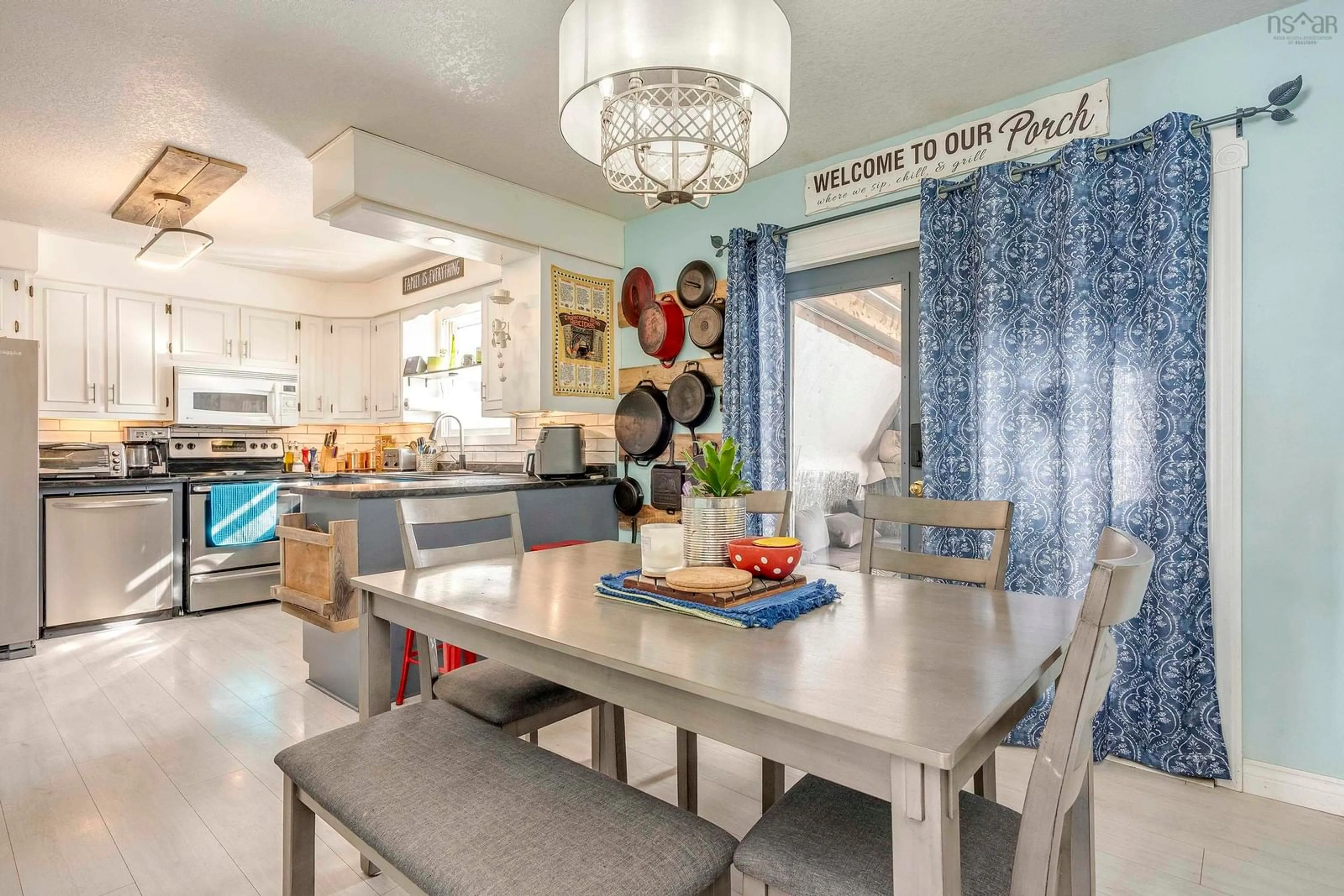 Contemporary kitchen, ceramic/tile floor for 23 Hayden Dr, Berwick Nova Scotia B0P 1E0