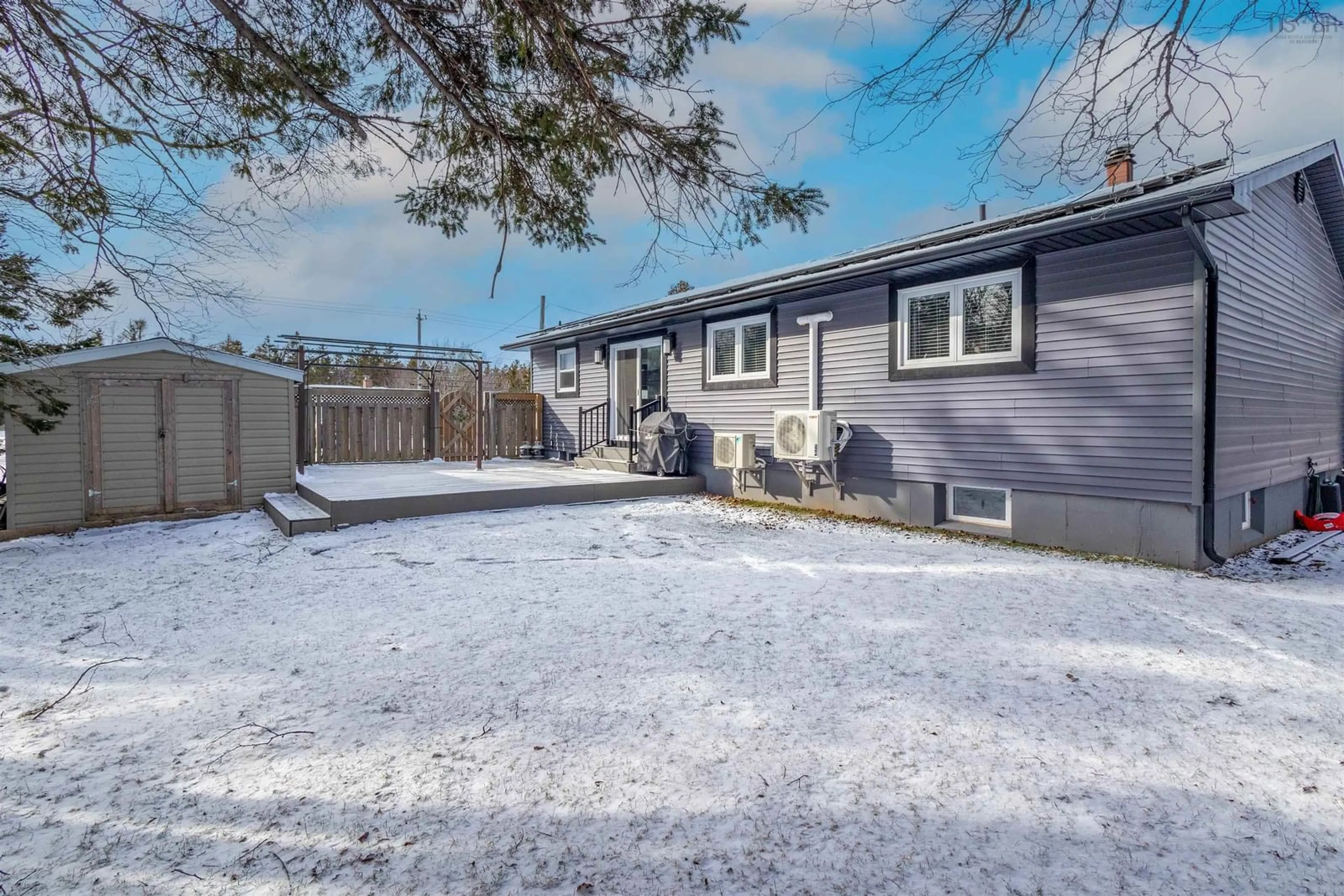 A pic from outside/outdoor area/front of a property/back of a property/a pic from drone, street for 5 Elkin St, Sydney River Nova Scotia B1S 1T9