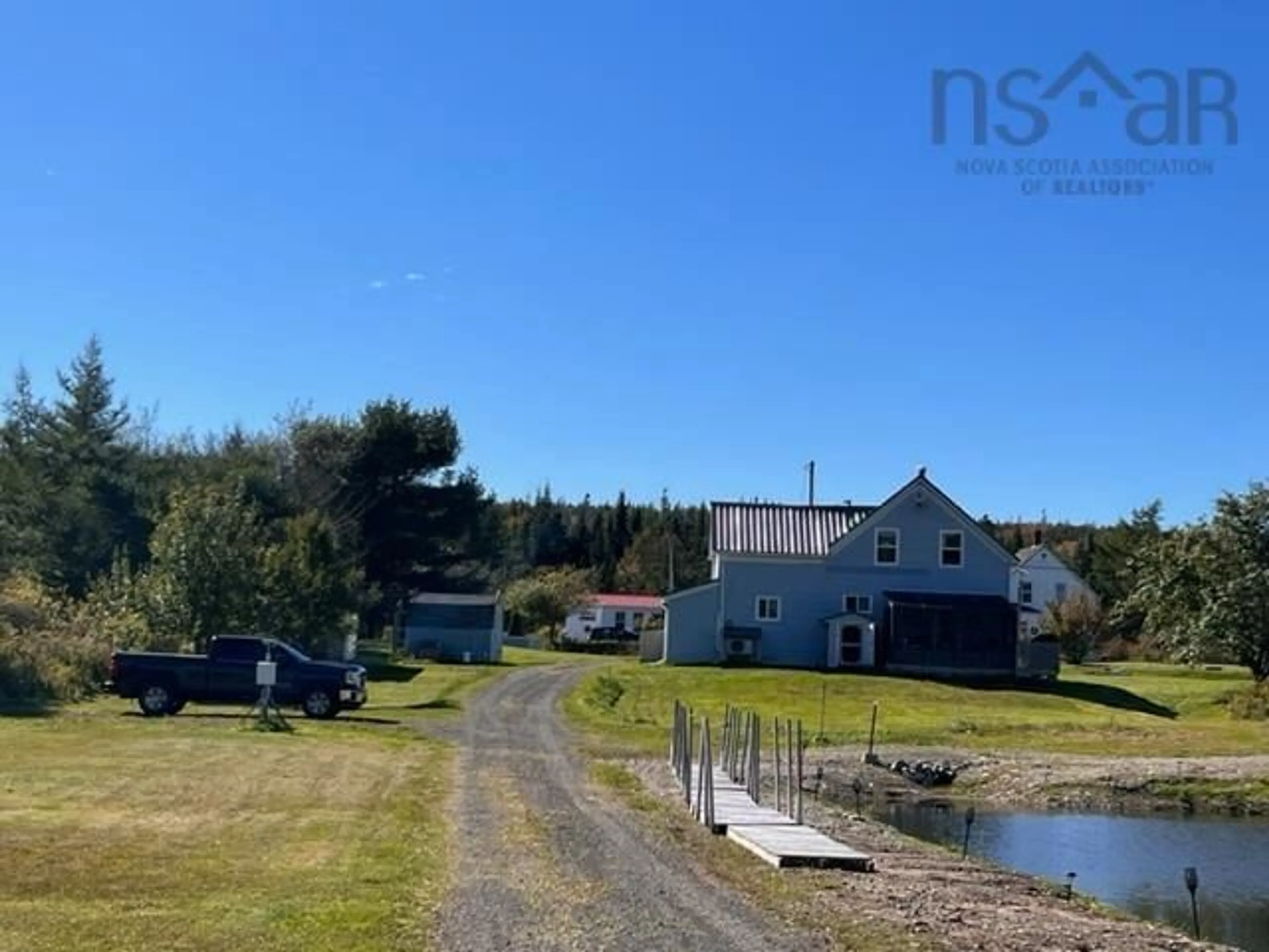 A pic from outside/outdoor area/front of a property/back of a property/a pic from drone, water/lake/river/ocean view for 59 Isaac’s Harbour Rd, Isaacs Harbour Nova Scotia B0H 1S0