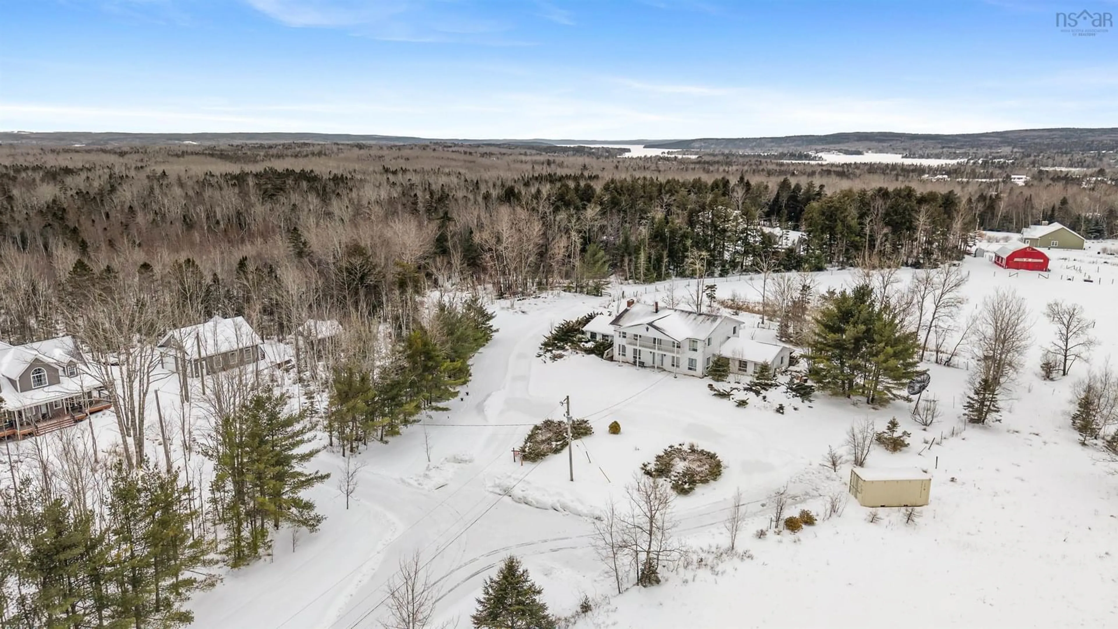 A pic from outside/outdoor area/front of a property/back of a property/a pic from drone, forest/trees view for 60 Bon Way Dr, Enfield Nova Scotia B2T 1H5