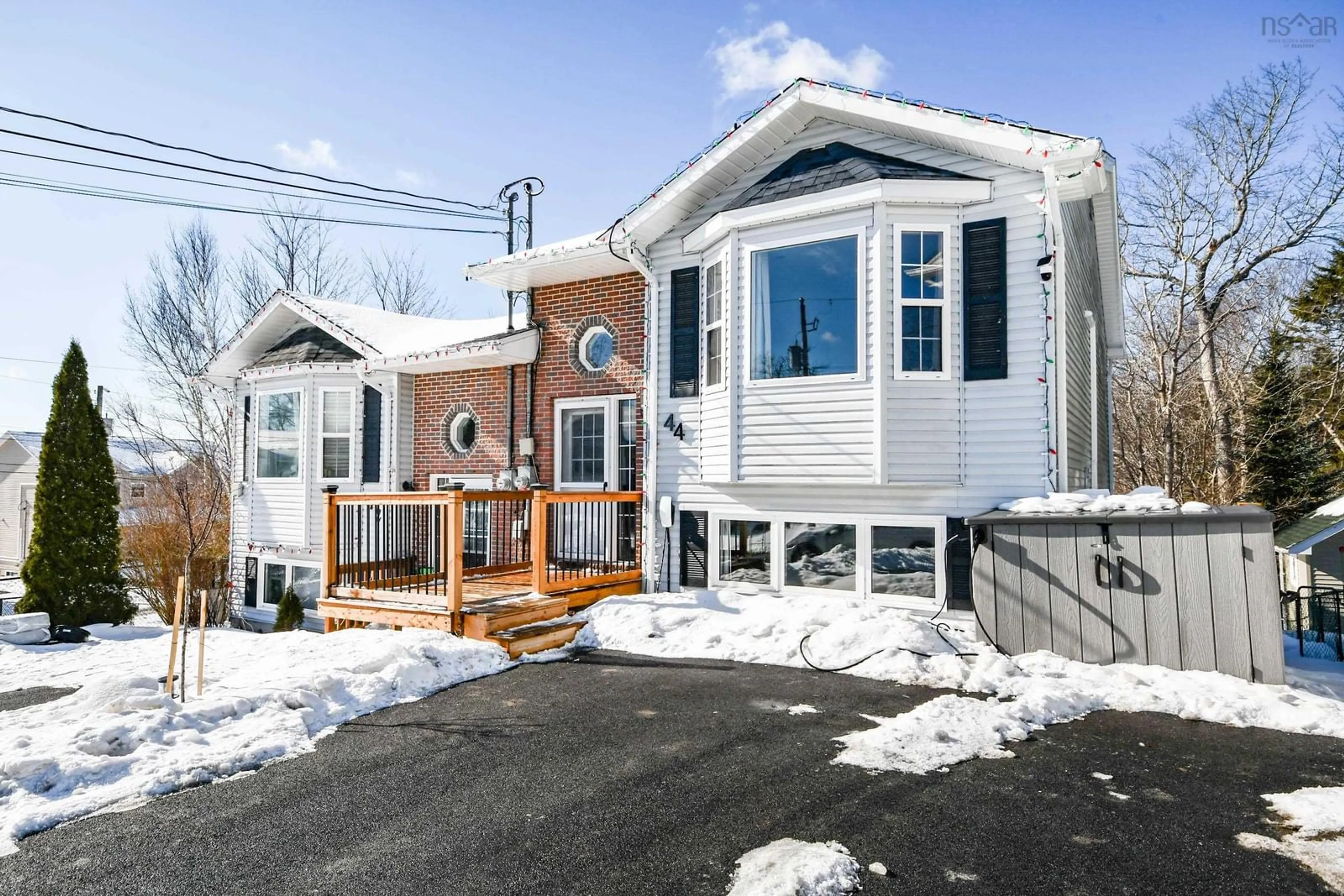 Home with vinyl exterior material, street for 44 Hewer Cres, Middle Sackville Nova Scotia B4E 3E7