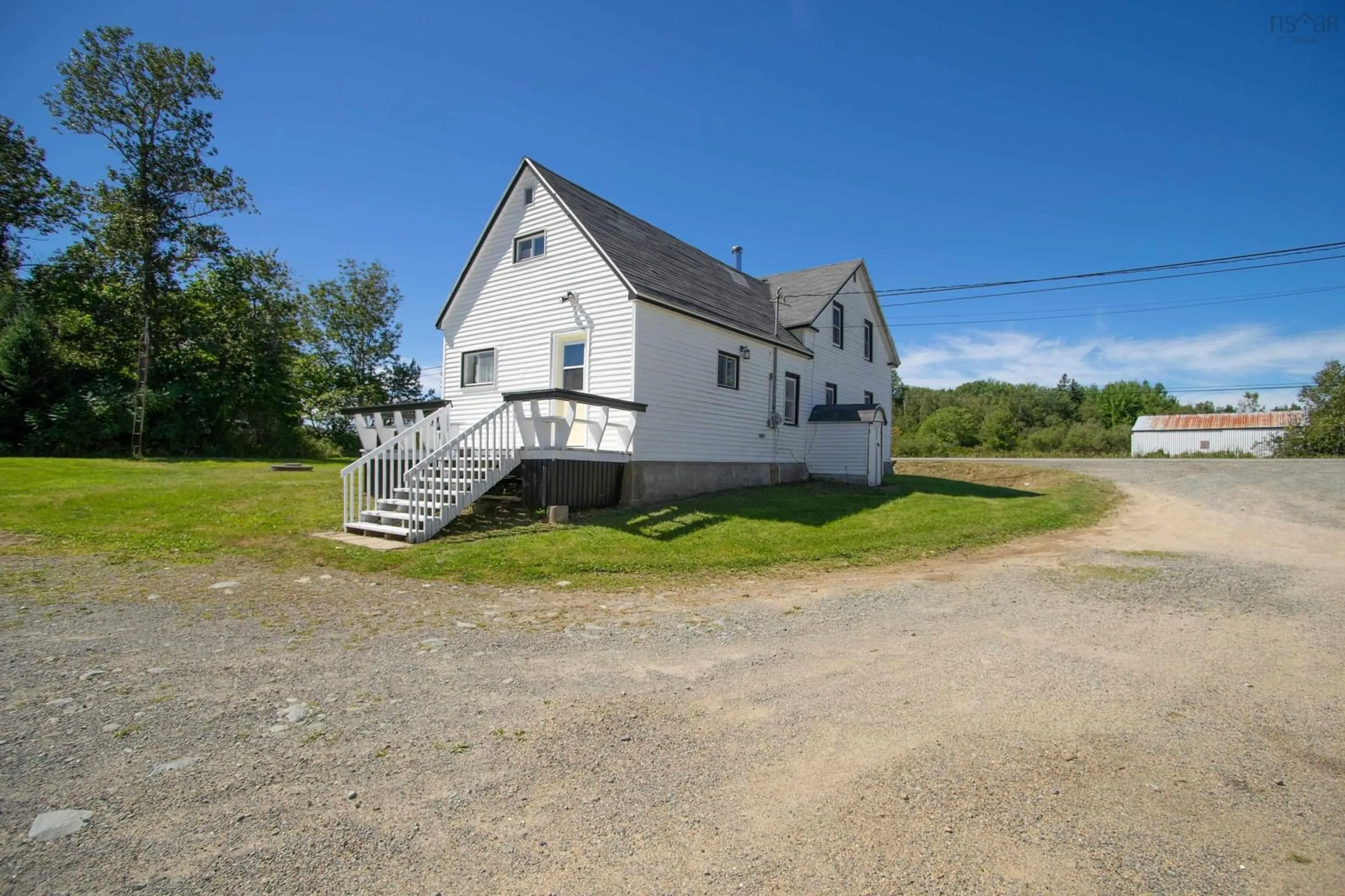 A pic from outside/outdoor area/front of a property/back of a property/a pic from drone, building for 6166 Highway 1, Ashmore Nova Scotia B0W 3T0