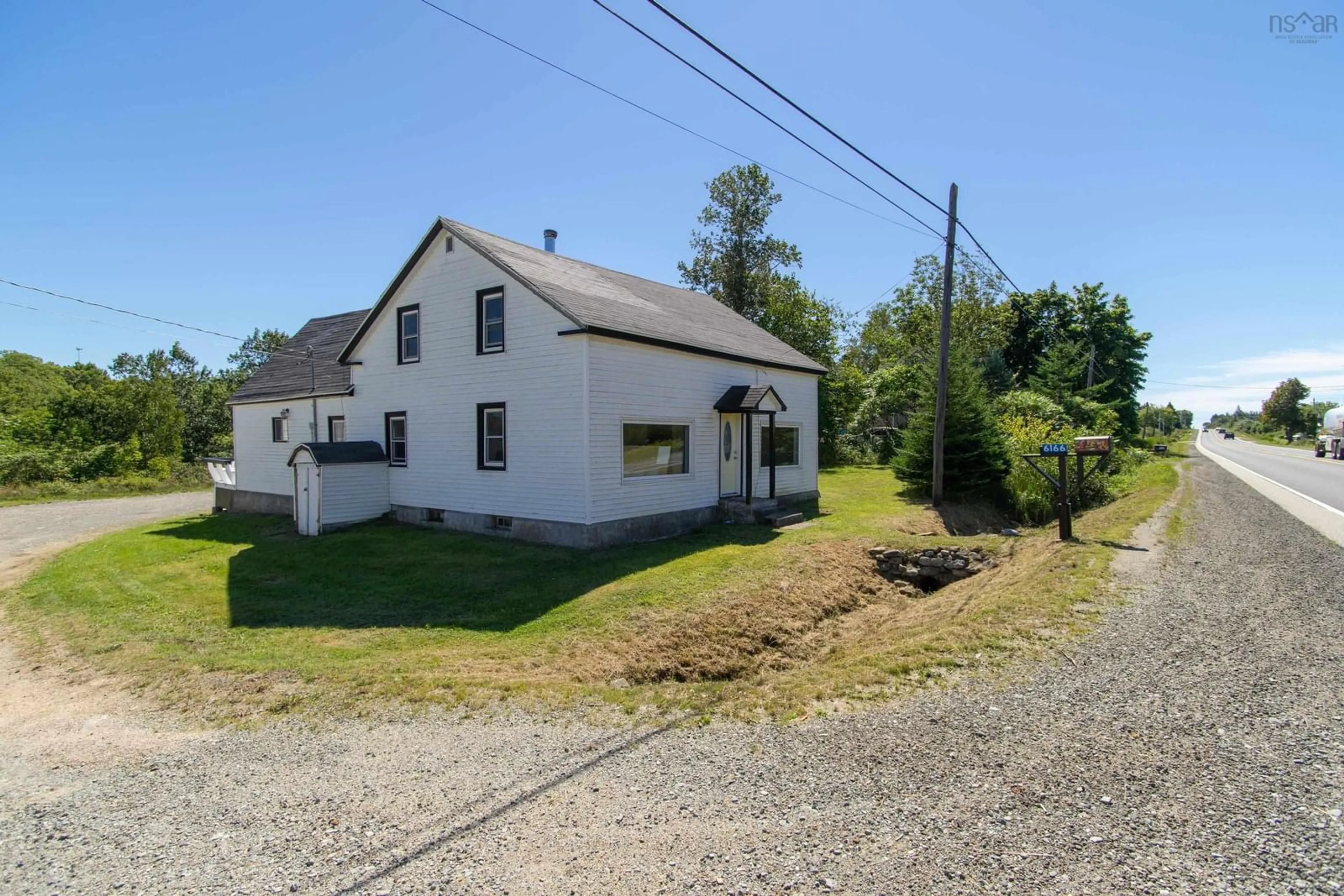 A pic from outside/outdoor area/front of a property/back of a property/a pic from drone, building for 6166 Highway 1, Ashmore Nova Scotia B0W 3T0