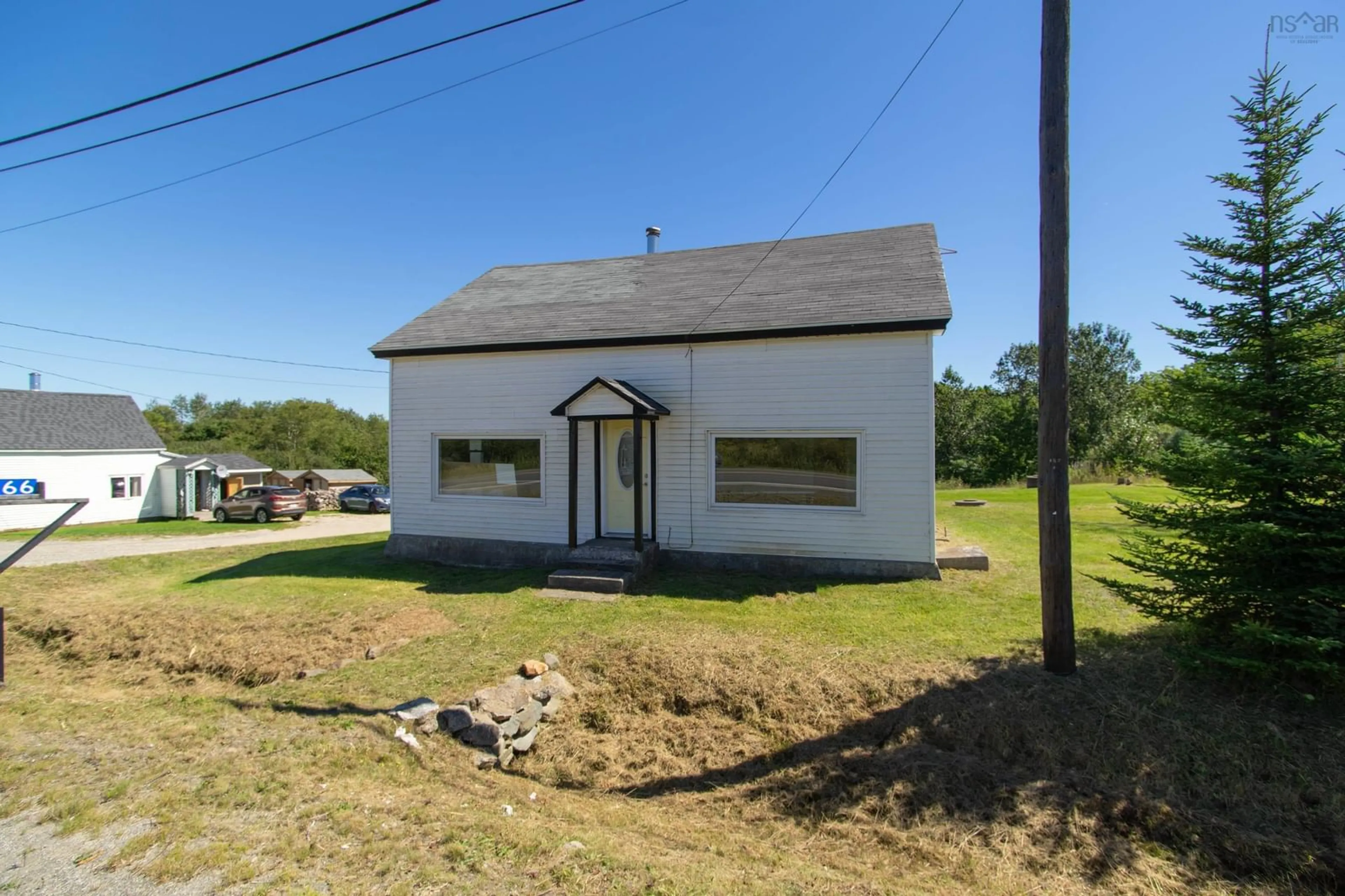 A pic from outside/outdoor area/front of a property/back of a property/a pic from drone, building for 6166 Highway 1, Ashmore Nova Scotia B0W 3T0