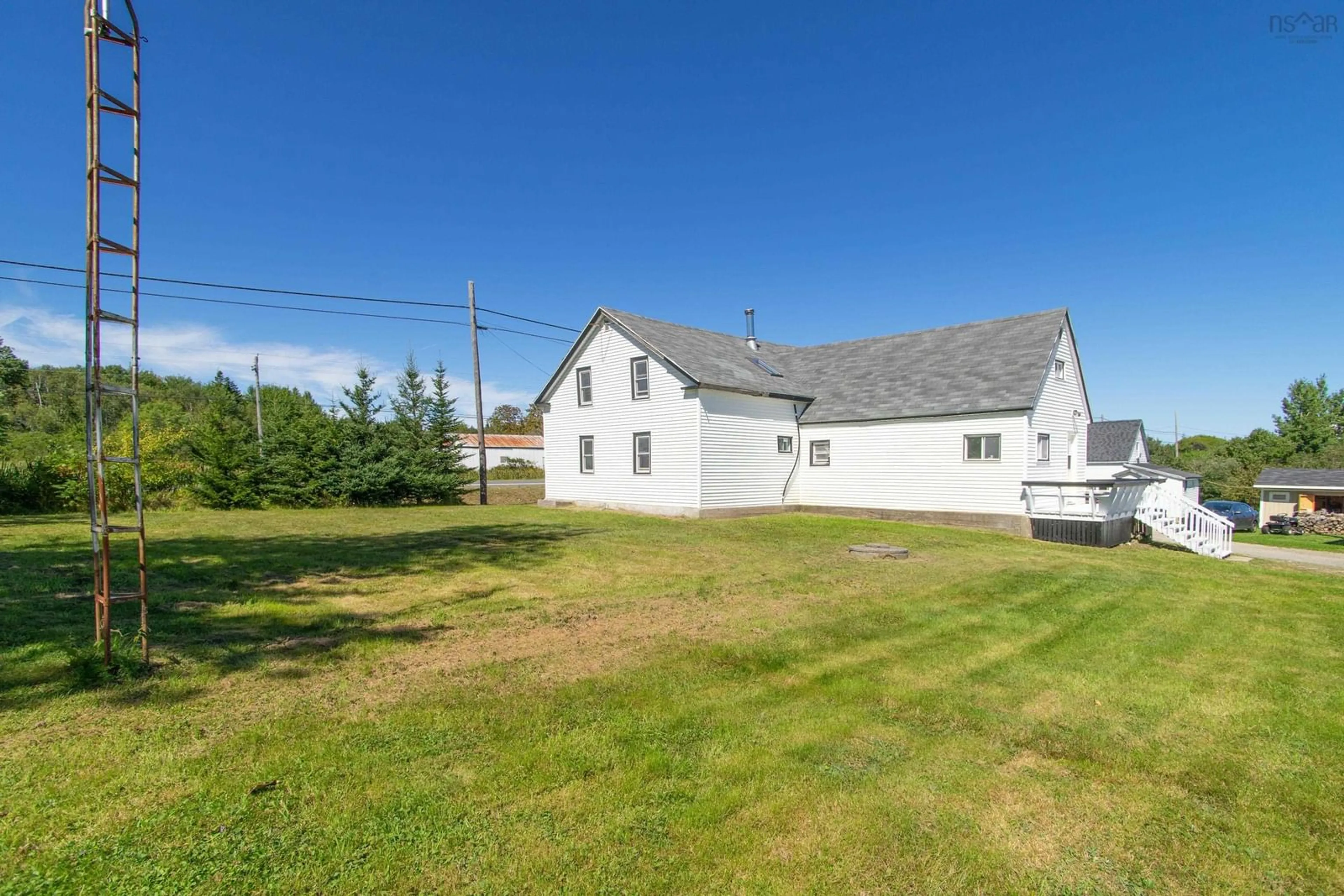 A pic from outside/outdoor area/front of a property/back of a property/a pic from drone, building for 6166 Highway 1, Ashmore Nova Scotia B0W 3T0