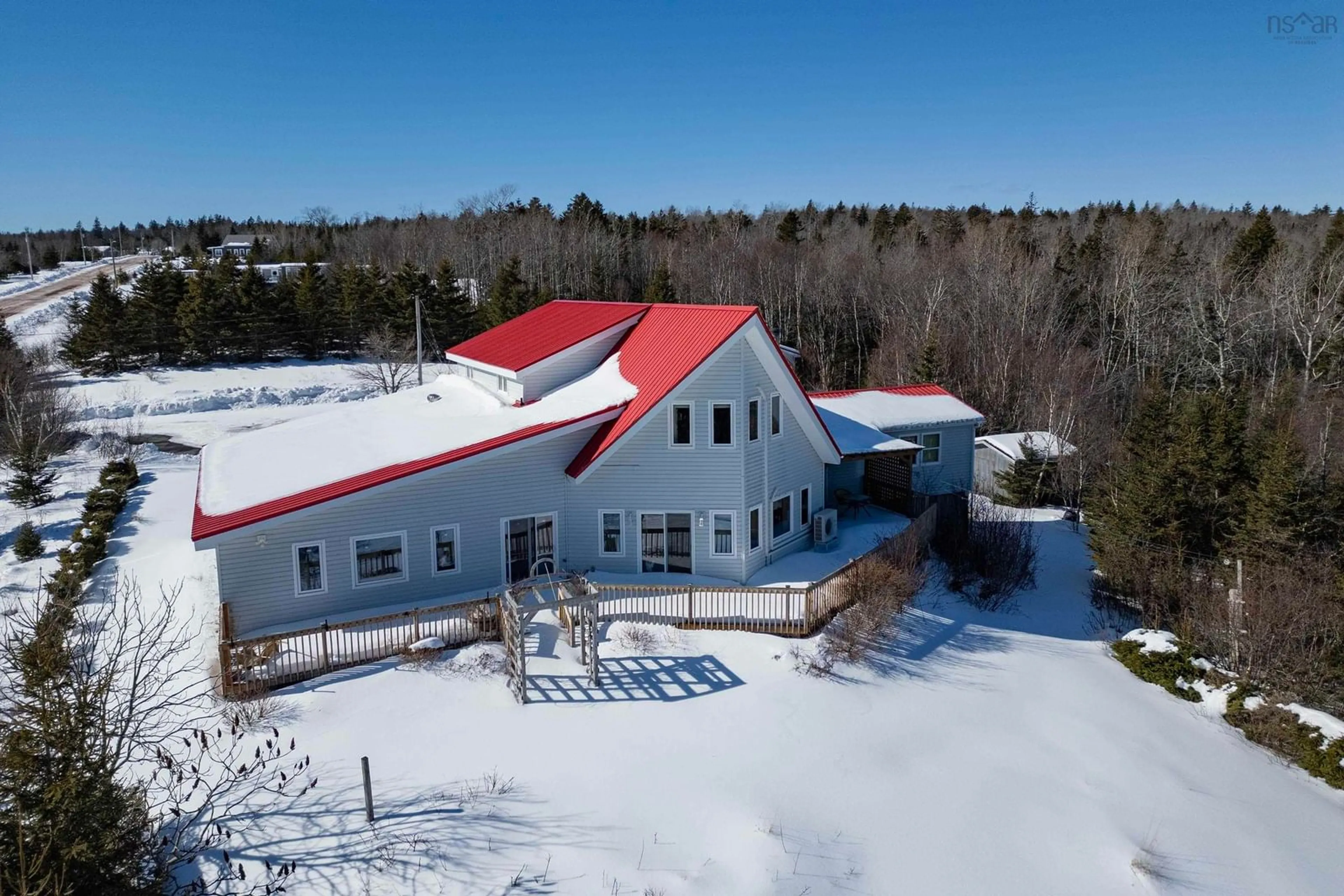 A pic from outside/outdoor area/front of a property/back of a property/a pic from drone, building for 100 Phinney Lane, Parrsboro Nova Scotia B0M 1S0