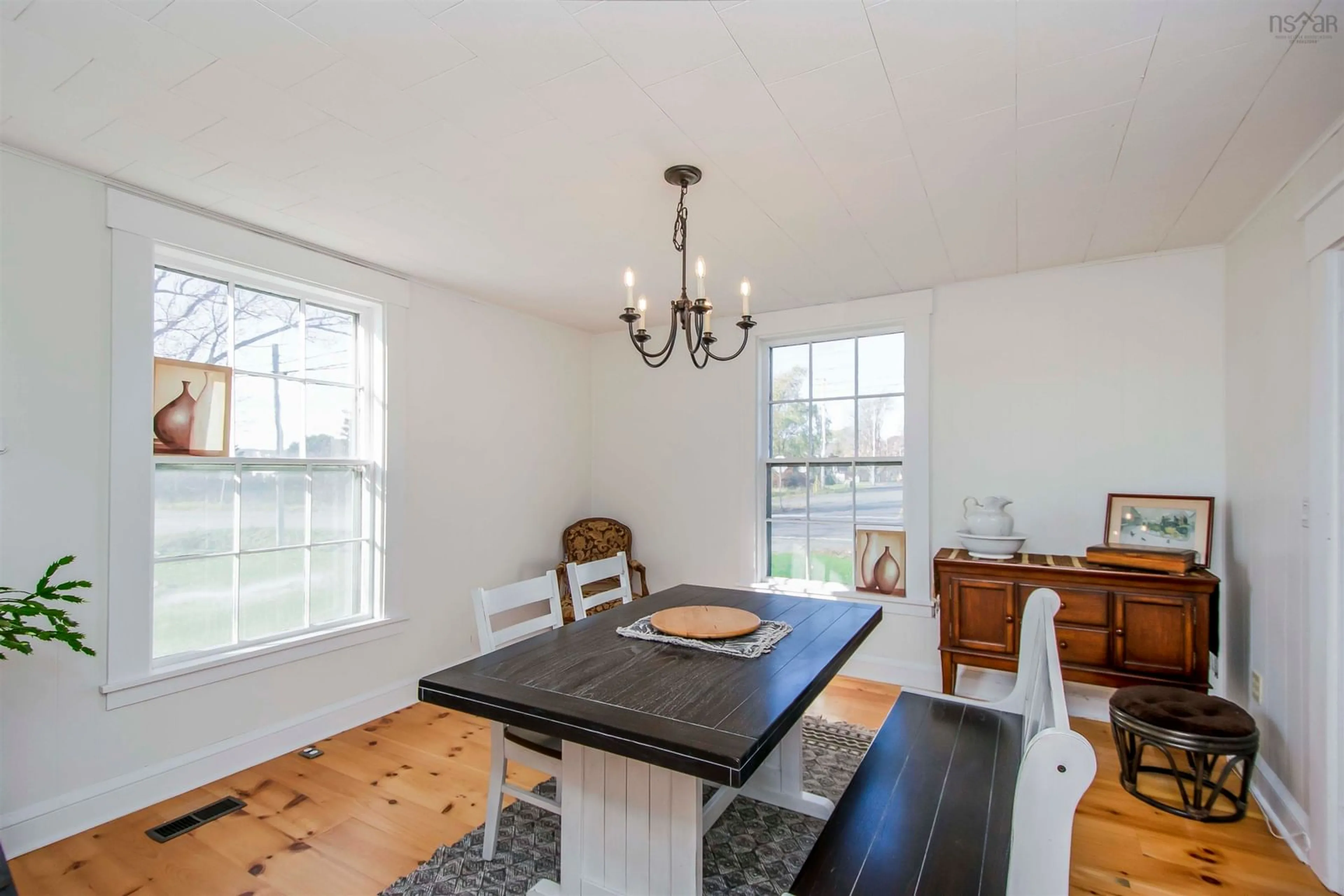 Dining room, wood/laminate floor for 4164 Highway 201, Bridgetown Nova Scotia B0S 1C0