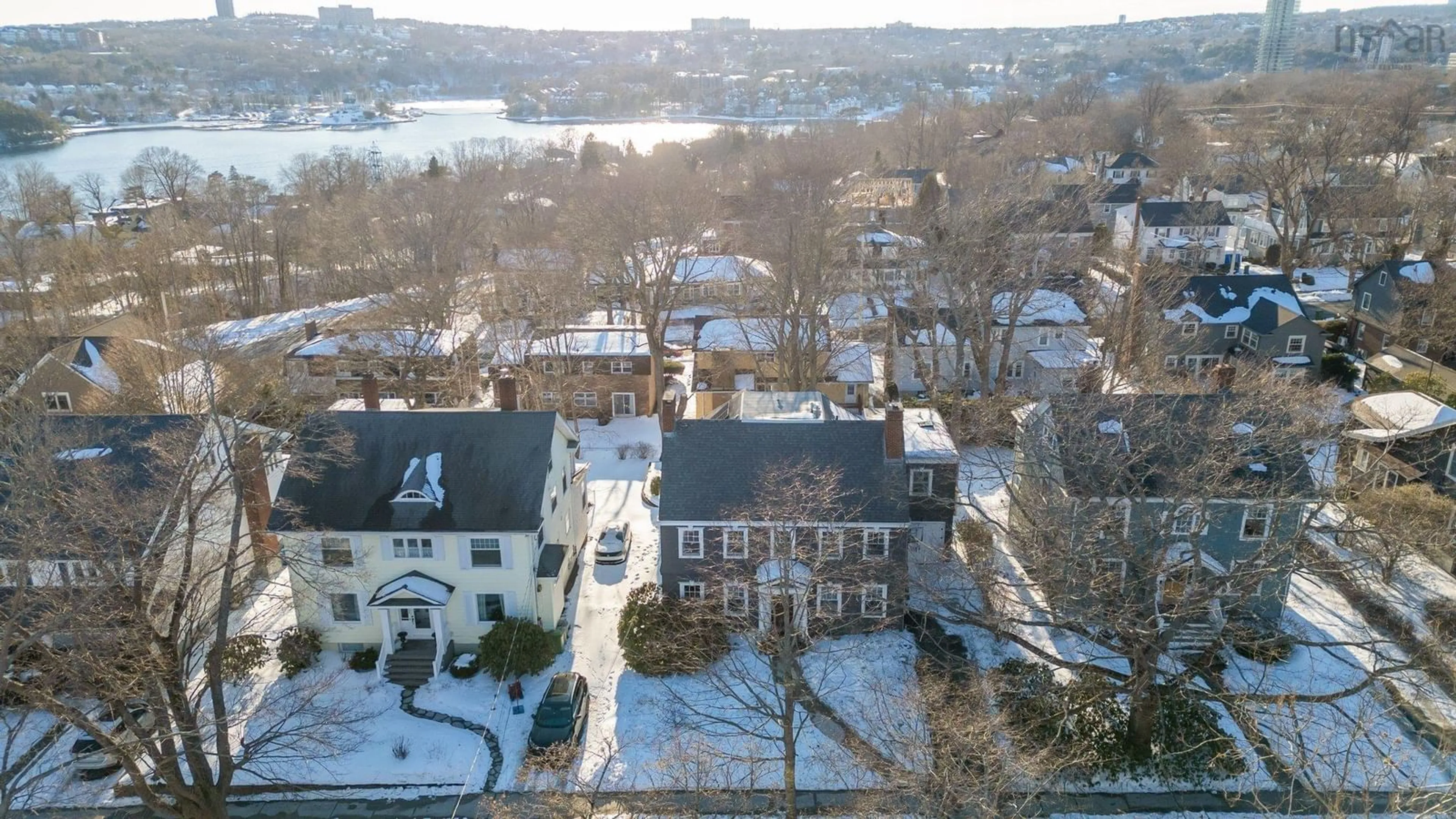 A pic from outside/outdoor area/front of a property/back of a property/a pic from drone, city buildings view from balcony for 1936 Bloomingdale, Halifax Nova Scotia B3H 4E5