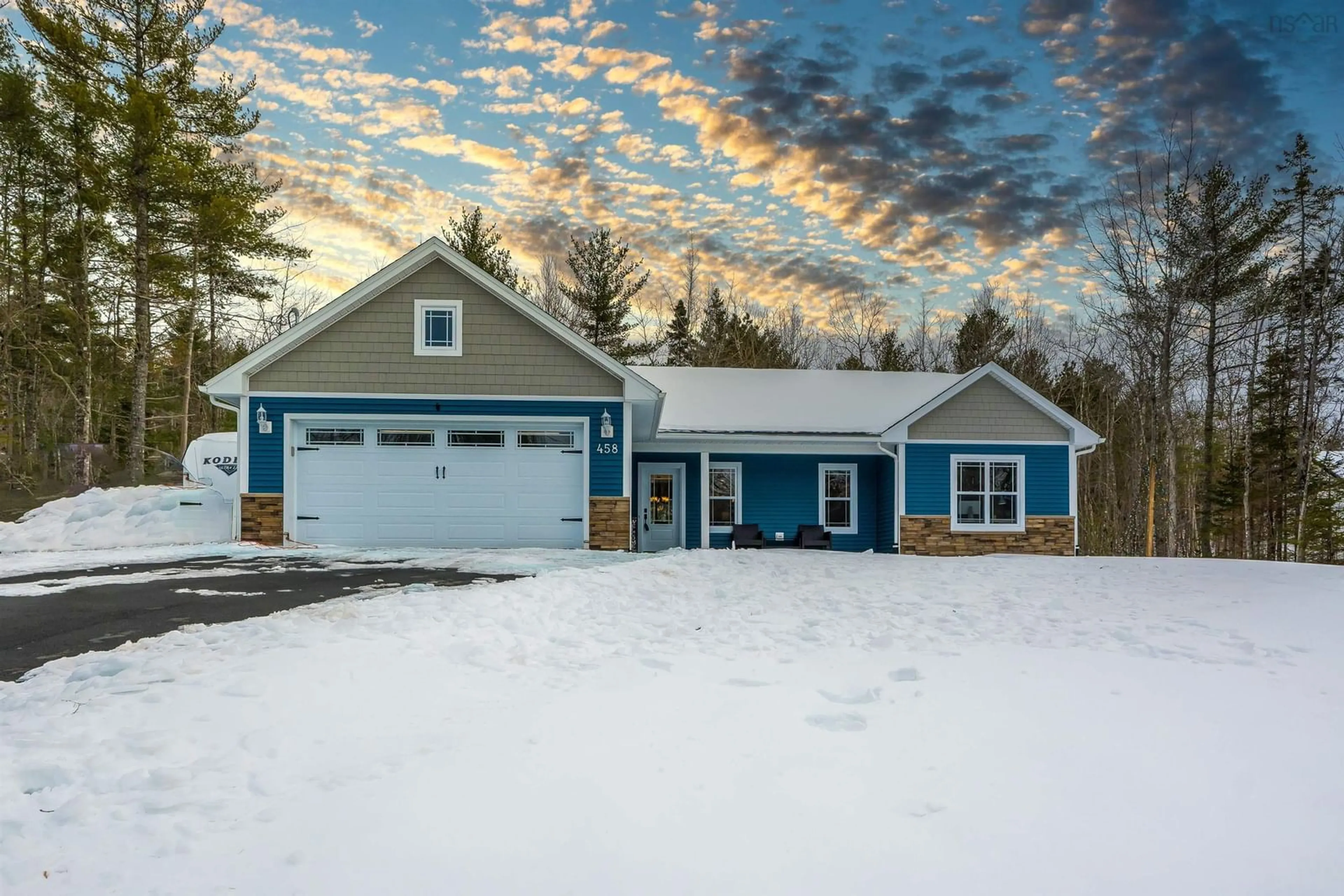 A pic from outside/outdoor area/front of a property/back of a property/a pic from drone, unknown for 458 Calderwood Dr, Wellington Nova Scotia B2T 0S2