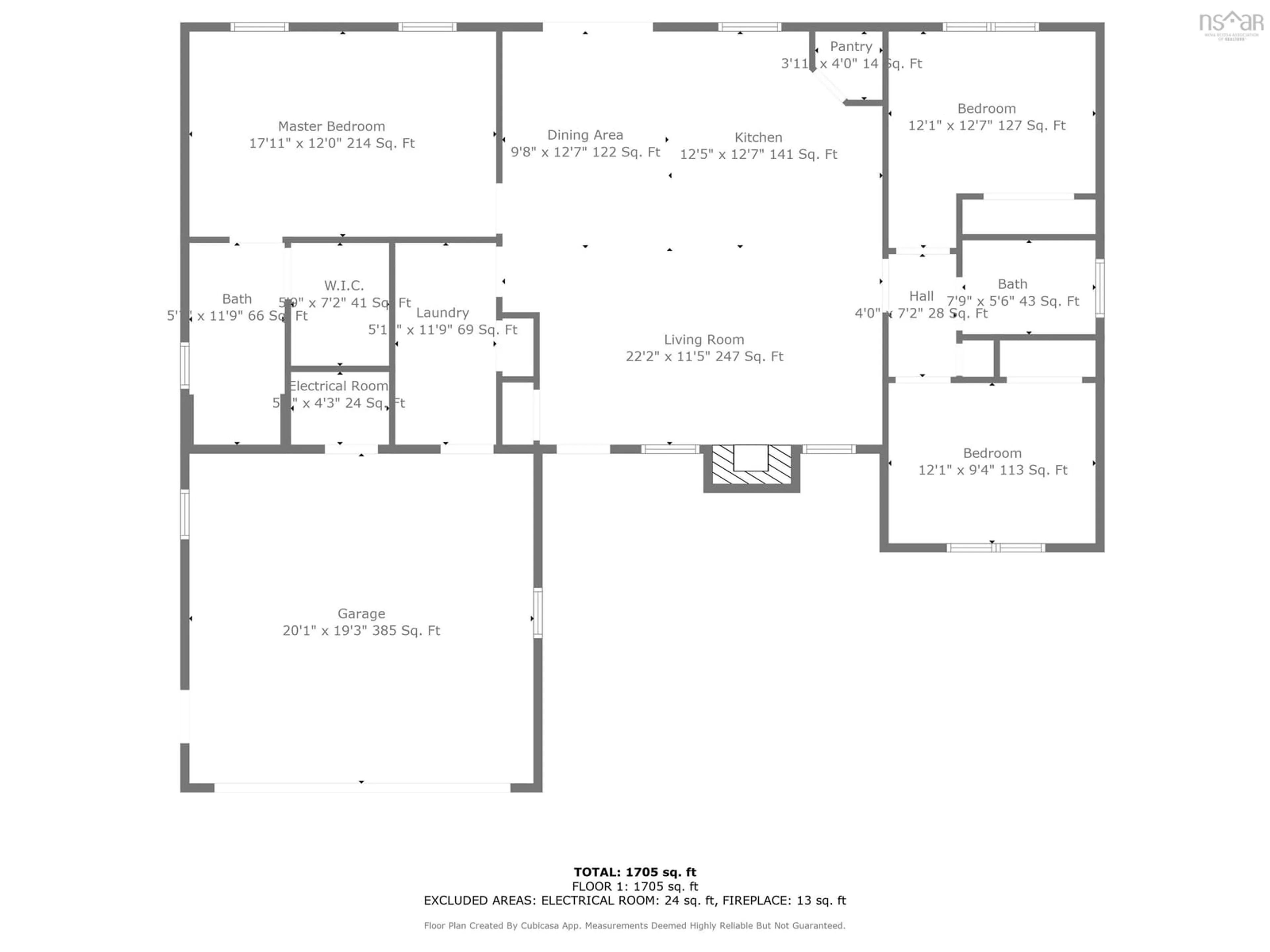 Floor plan for 458 Calderwood Dr, Wellington Nova Scotia B2T 0S2