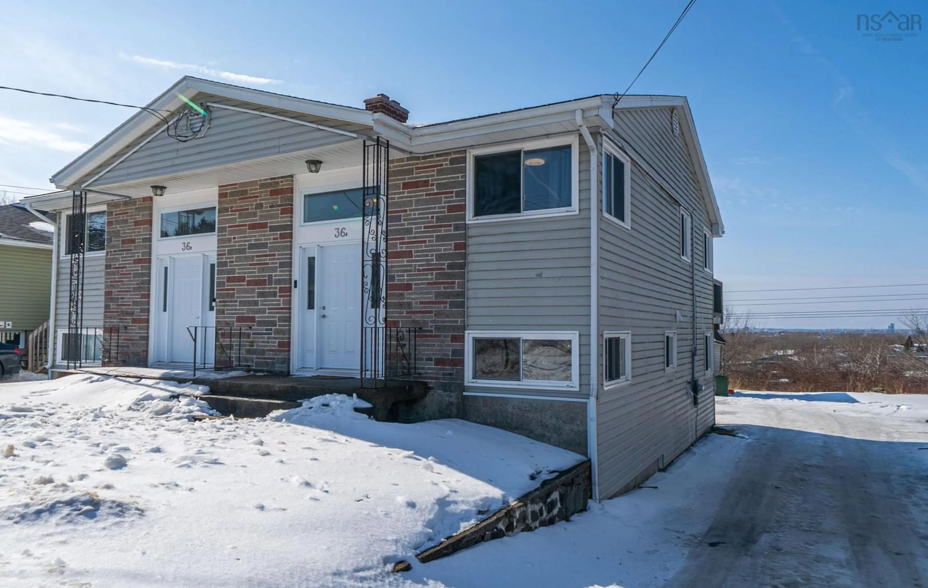 Home with vinyl exterior material, street for 36A Kennedy Dr, Dartmouth Nova Scotia B2X 1N8