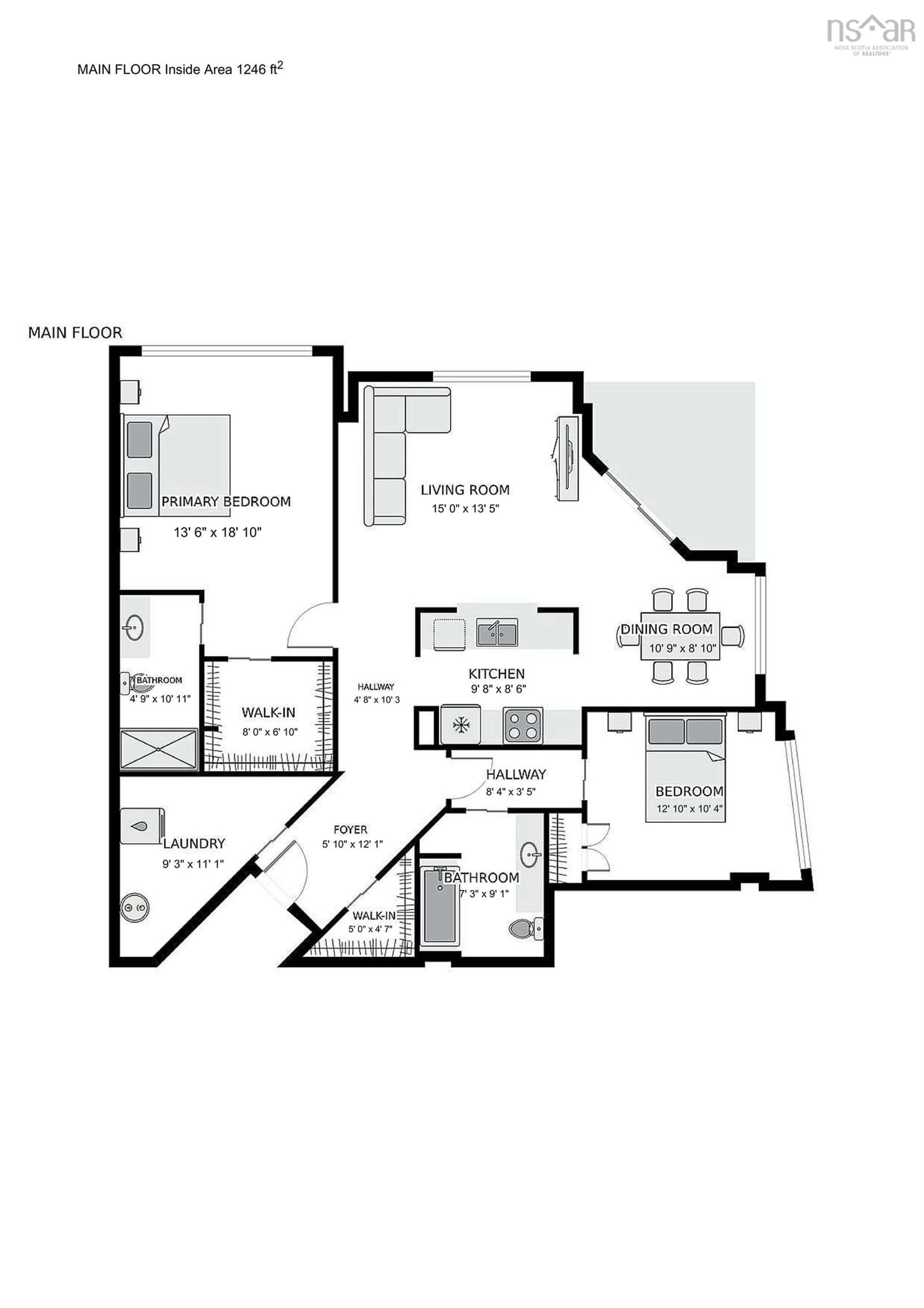 Floor plan for 2677 Gladstone St #1211, Halifax Nova Scotia B3K 0A3