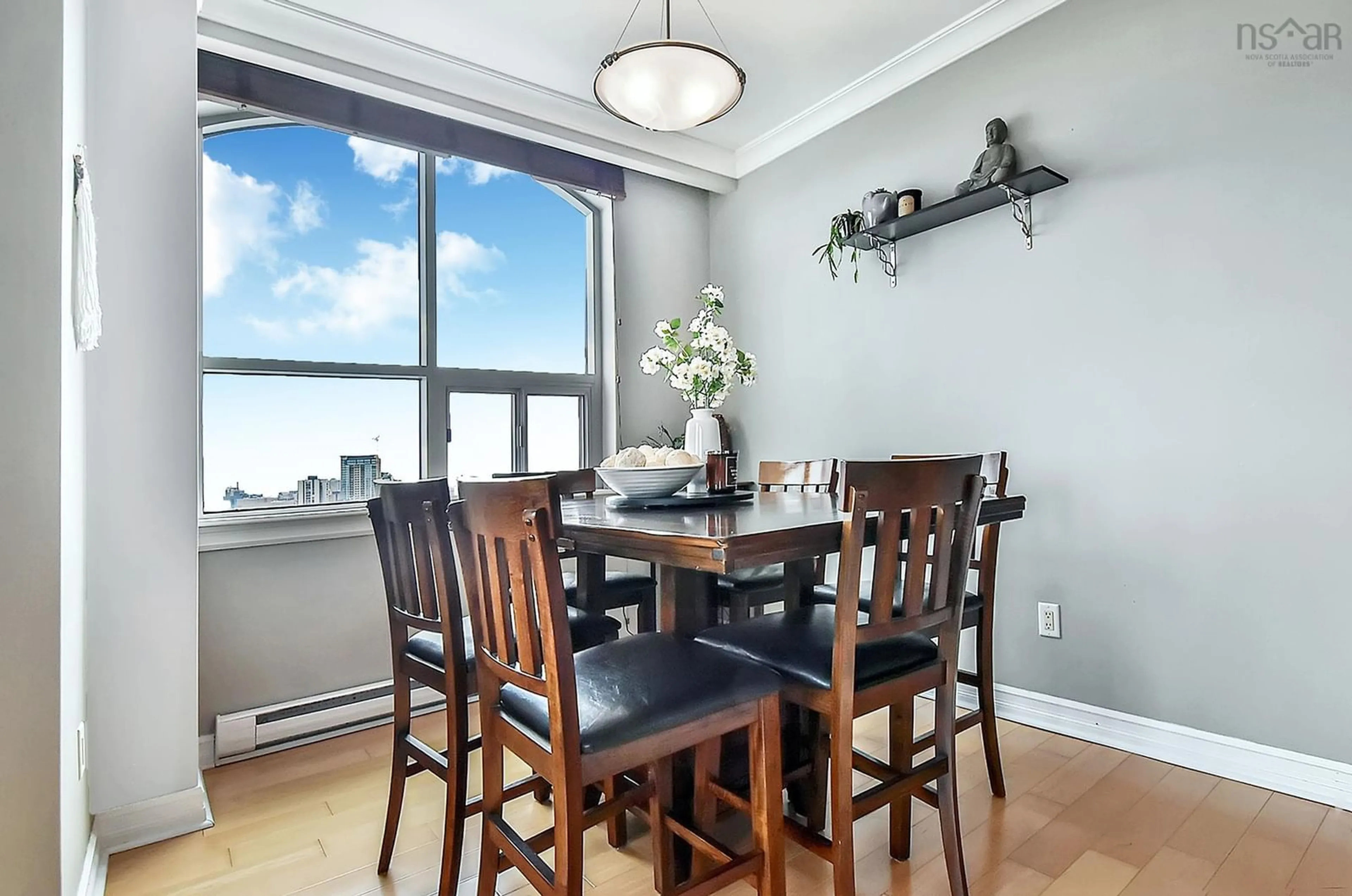 Dining room, wood/laminate floor for 2677 Gladstone St #1211, Halifax Nova Scotia B3K 0A3