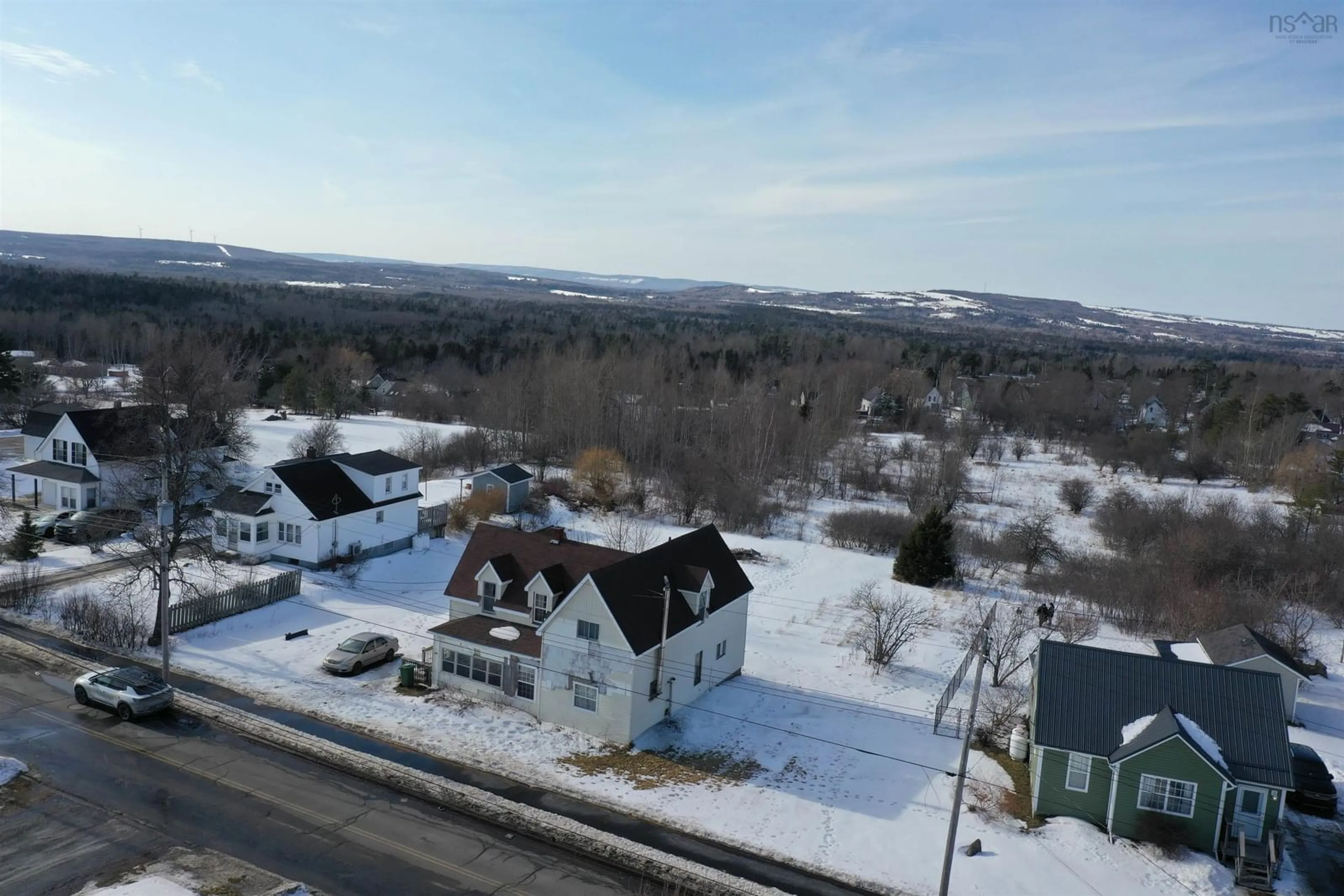 A pic from outside/outdoor area/front of a property/back of a property/a pic from drone, mountain view for 2130 South Main St, Westville Nova Scotia B0K 2A0