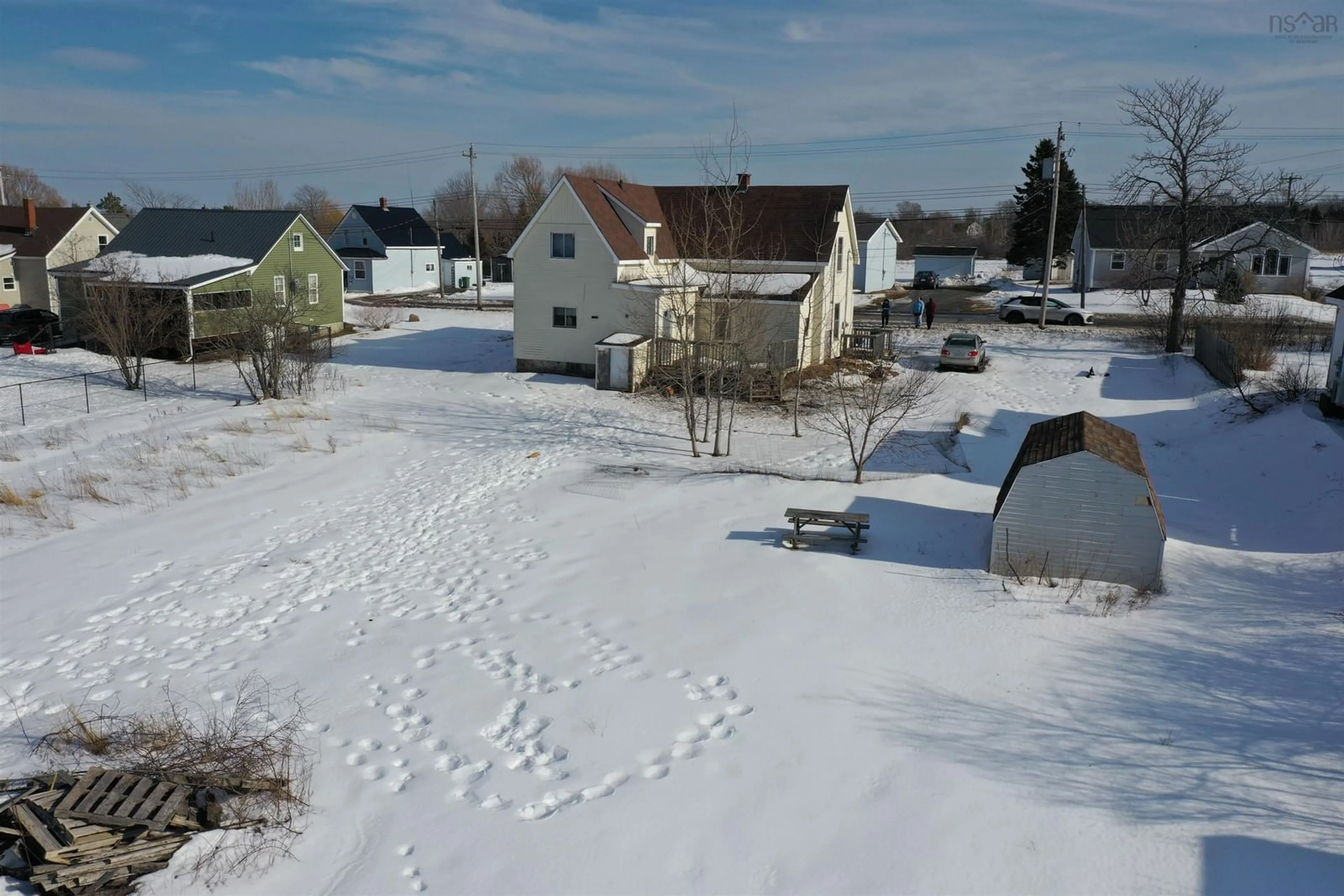 A pic from outside/outdoor area/front of a property/back of a property/a pic from drone, street for 2130 South Main St, Westville Nova Scotia B0K 2A0