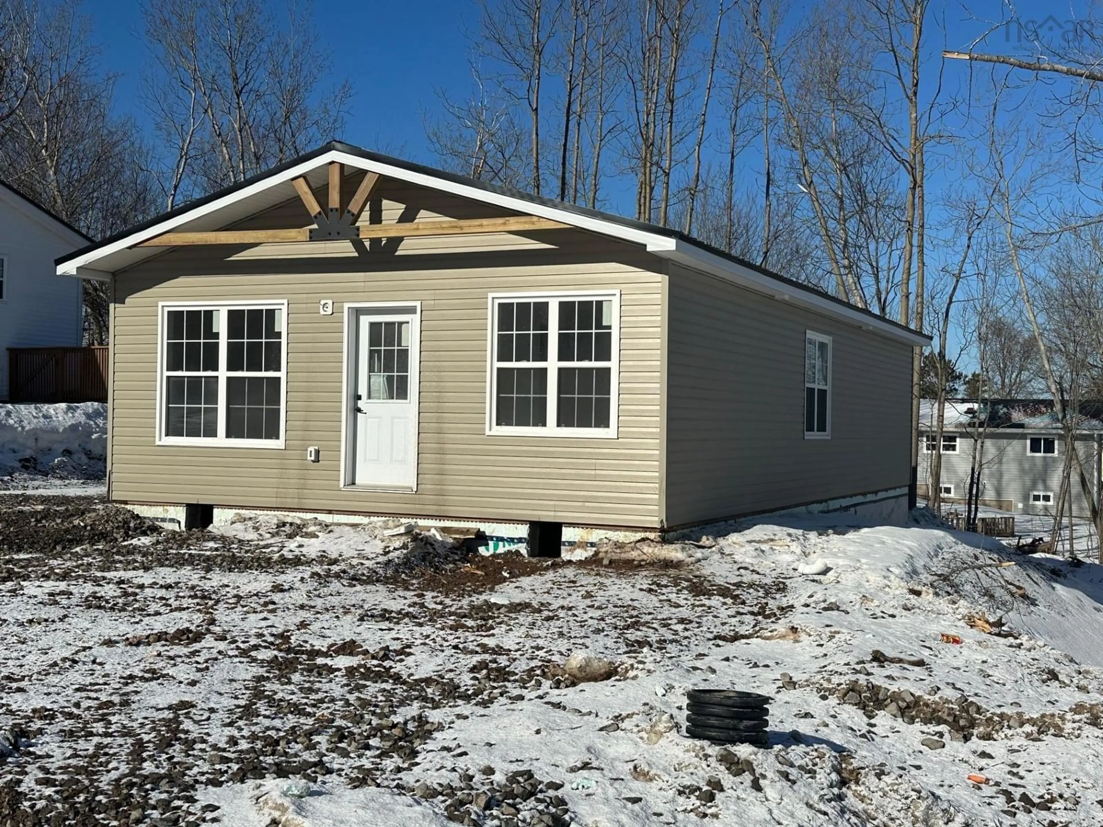 Home with vinyl exterior material, street for 59 Fourteenth St, Trenton Nova Scotia B0K 1X0