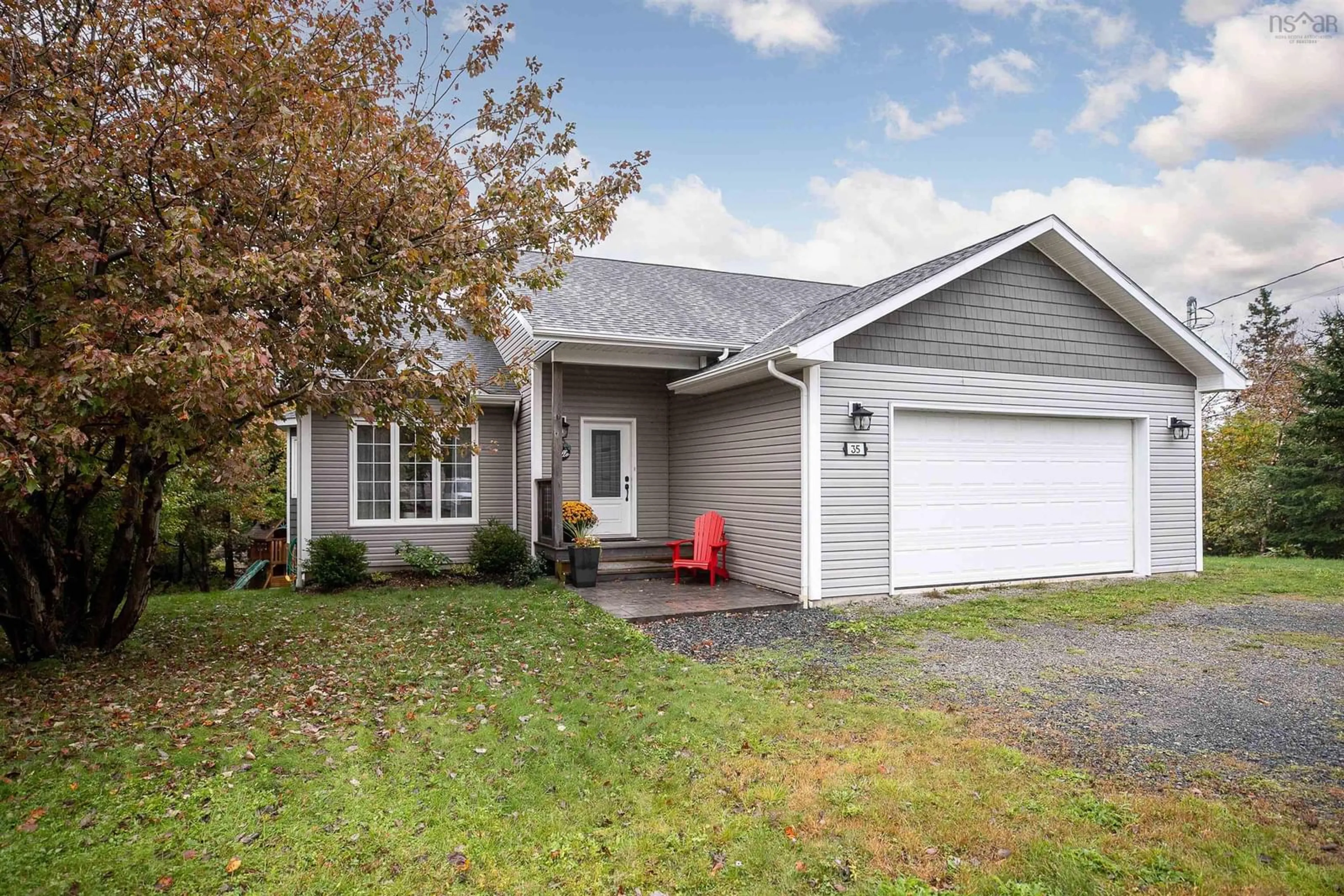 Home with vinyl exterior material, street for 35 Saltwatters Lane, Herring Cove Nova Scotia B3V 0A7