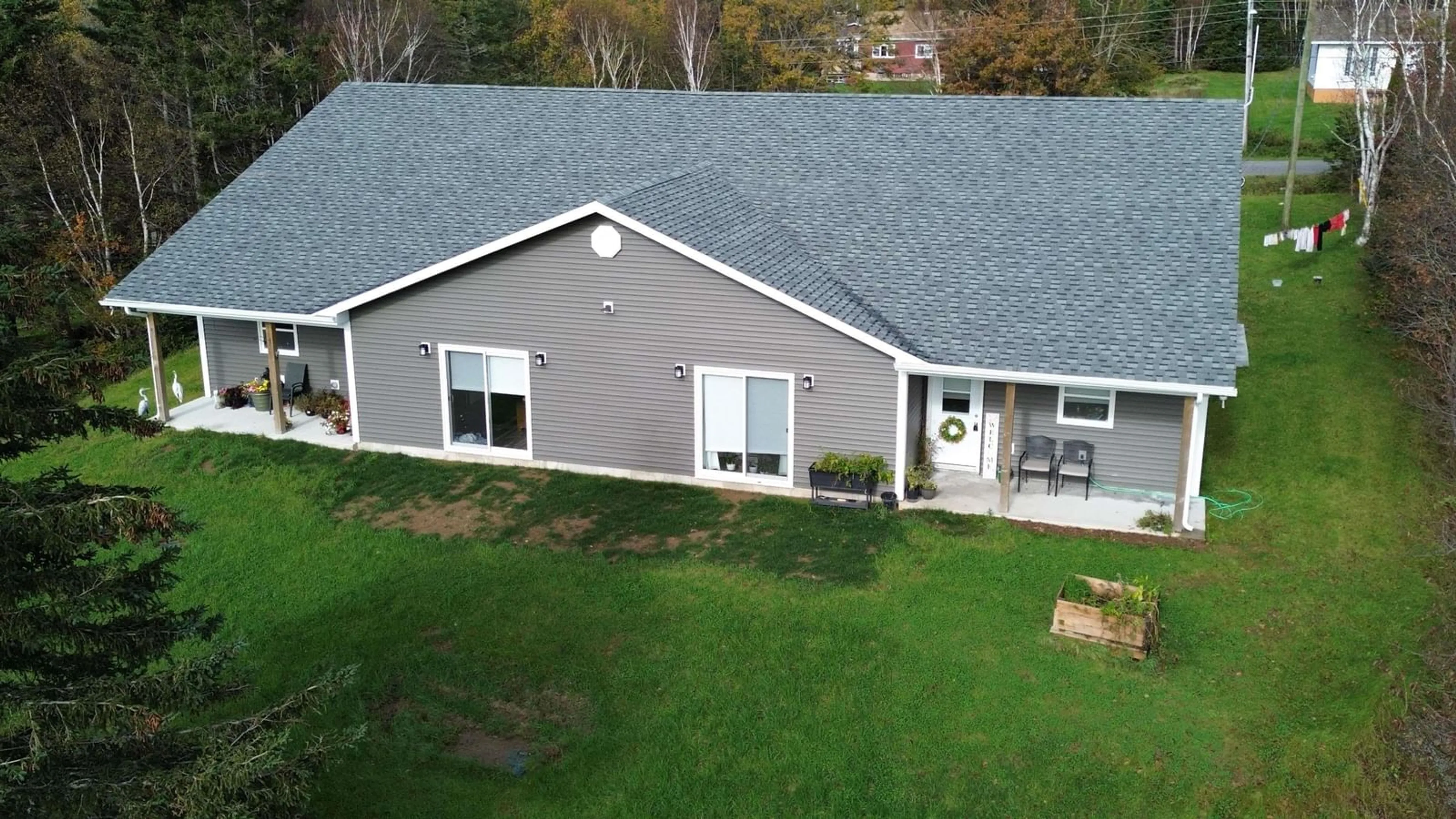 A pic from outside/outdoor area/front of a property/back of a property/a pic from drone, unknown for 16-18 Hillview Dr, River Ryan Nova Scotia B1H 5R2