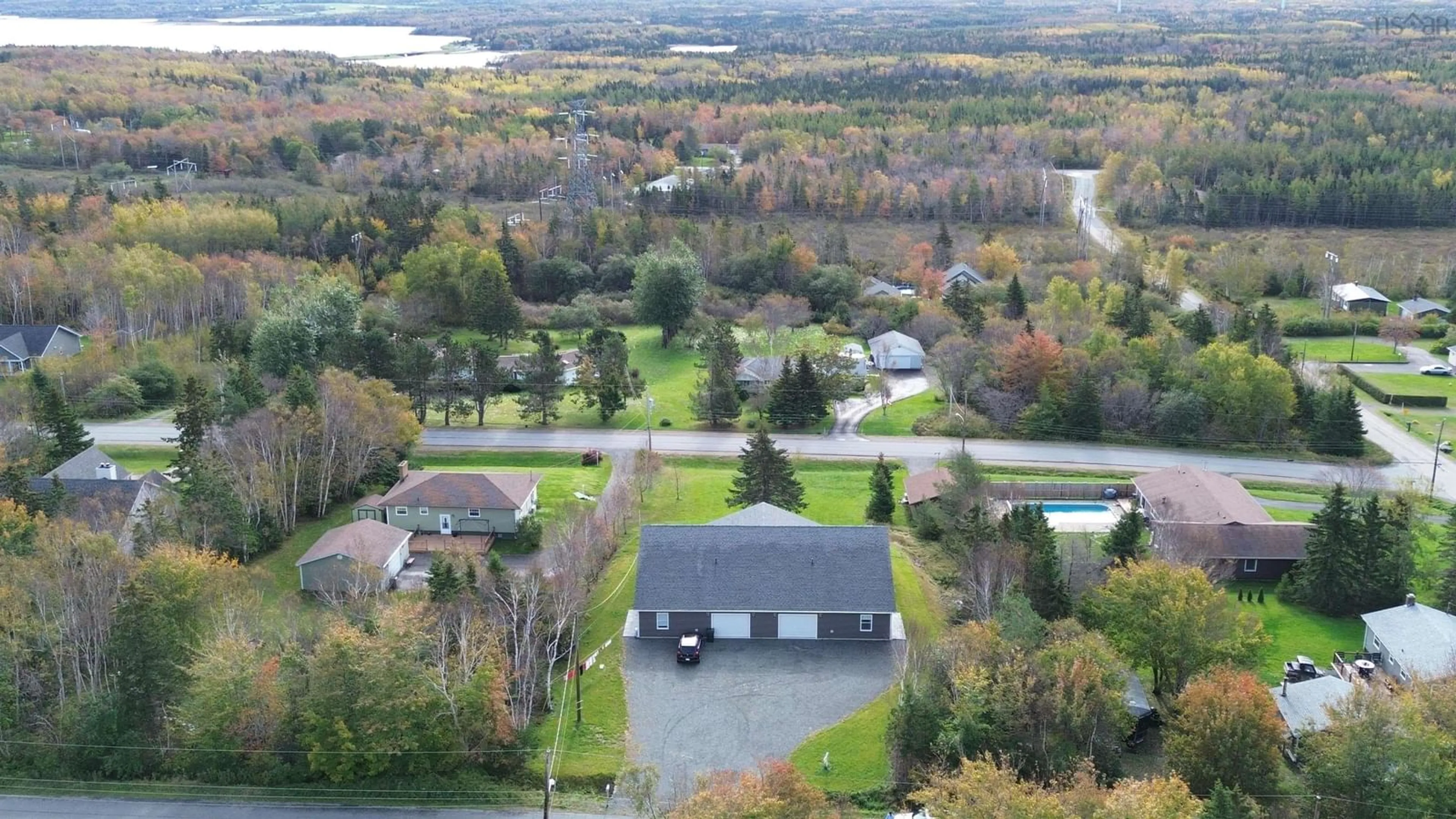 A pic from outside/outdoor area/front of a property/back of a property/a pic from drone, water/lake/river/ocean view for 16-18 Hillview Dr, River Ryan Nova Scotia B1H 5R2