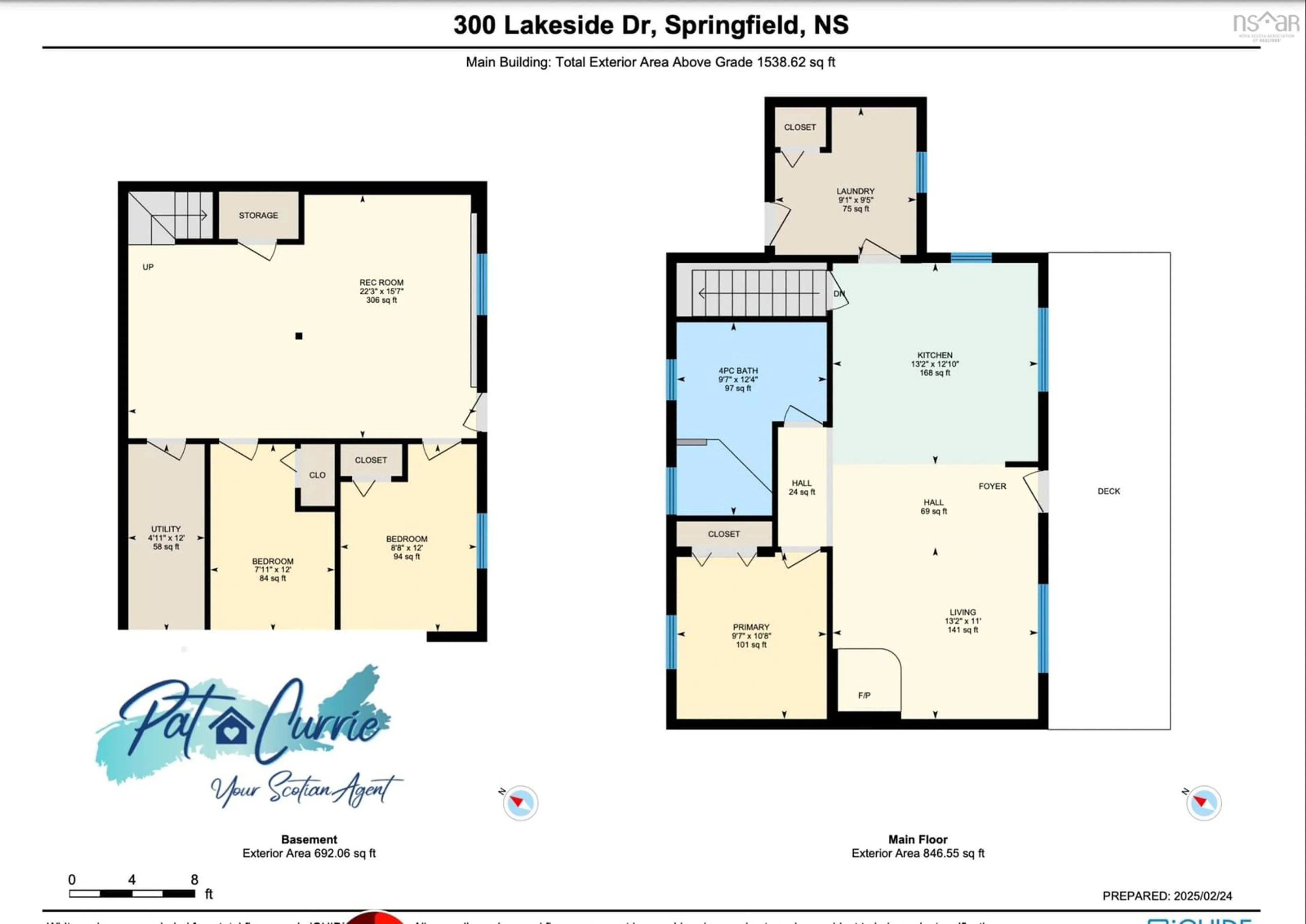 Floor plan for 300 Lakeside Drive, Springfield Nova Scotia B0R 1H0