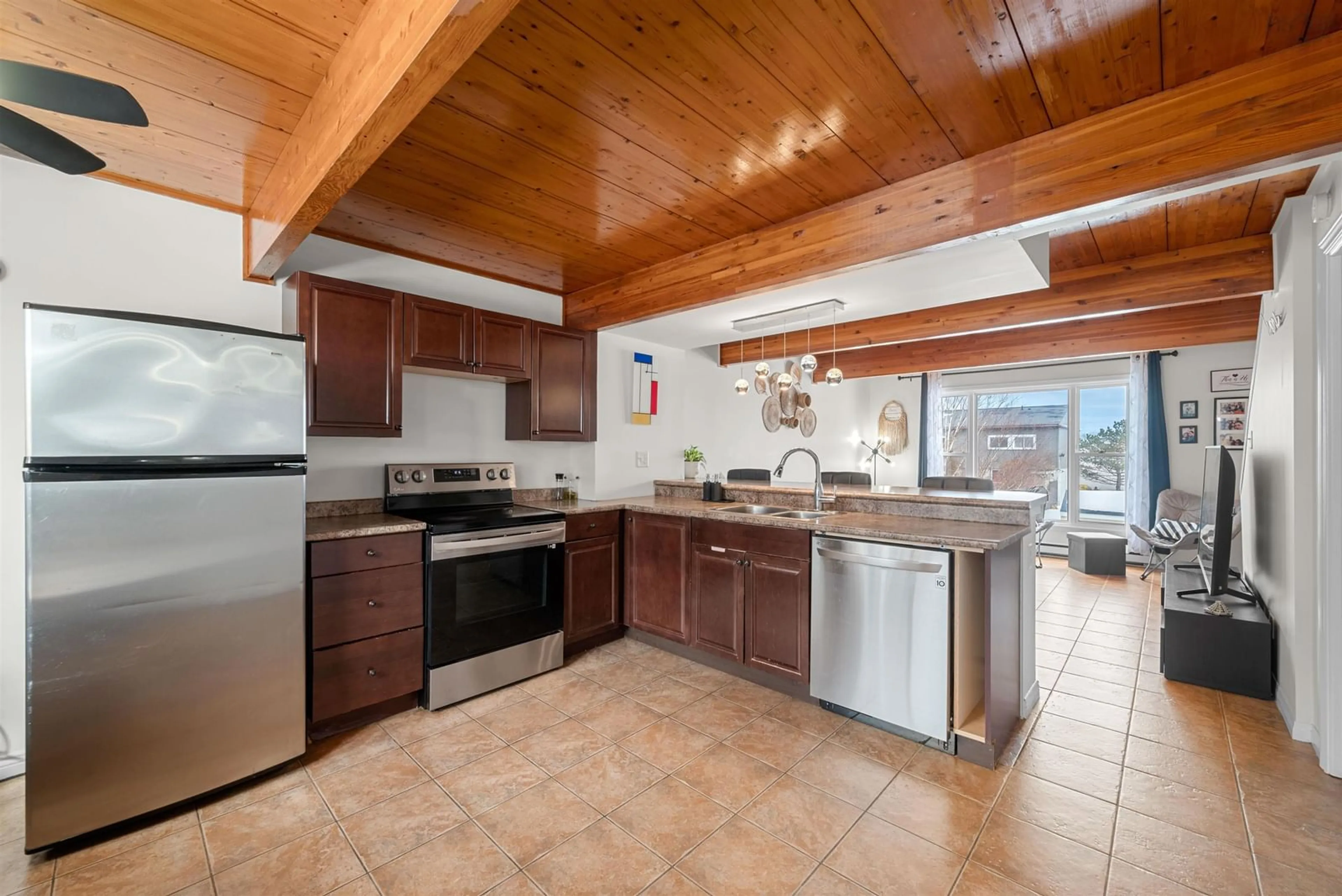 Open concept kitchen, ceramic/tile floor for 75 Bromley Rd #139, Halifax Nova Scotia B3P 2L6