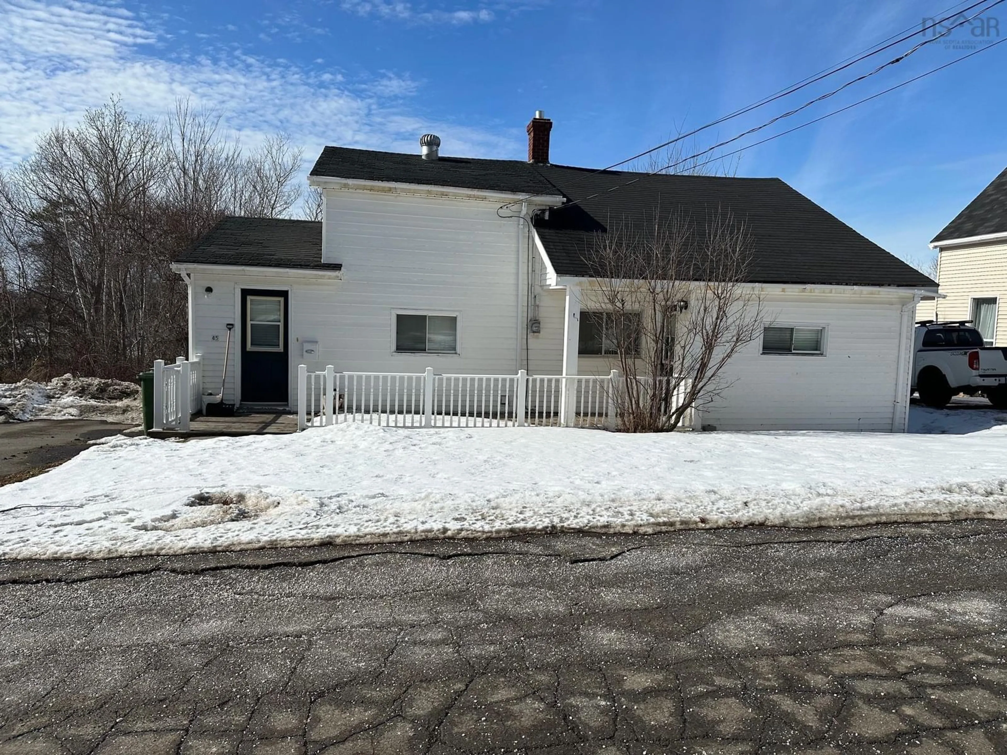 A pic from outside/outdoor area/front of a property/back of a property/a pic from drone, street for 45 First St, Trenton Nova Scotia B0K 1X0