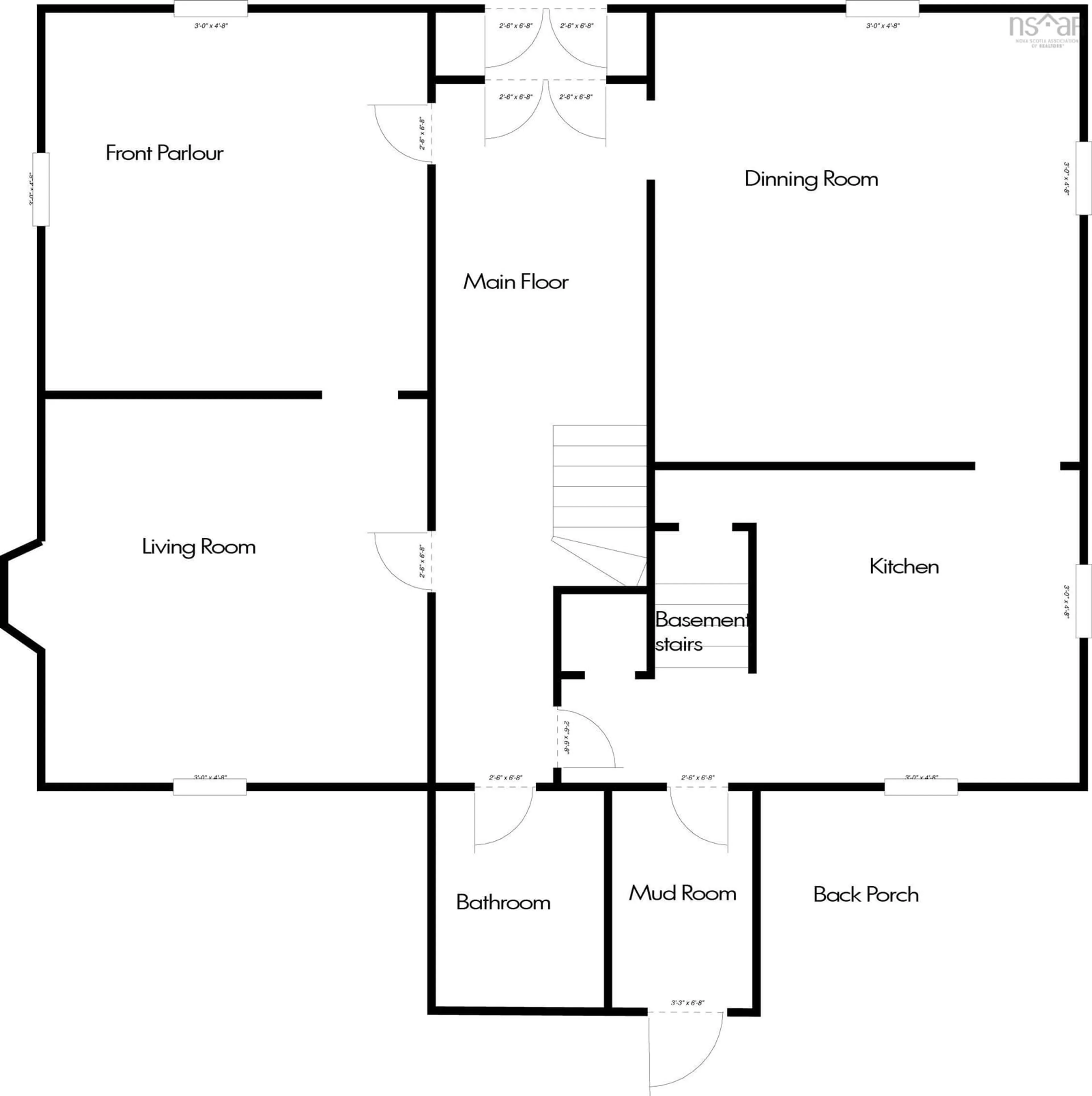 Floor plan for 65 Chestnut St, Windsor Nova Scotia B0N 2T0