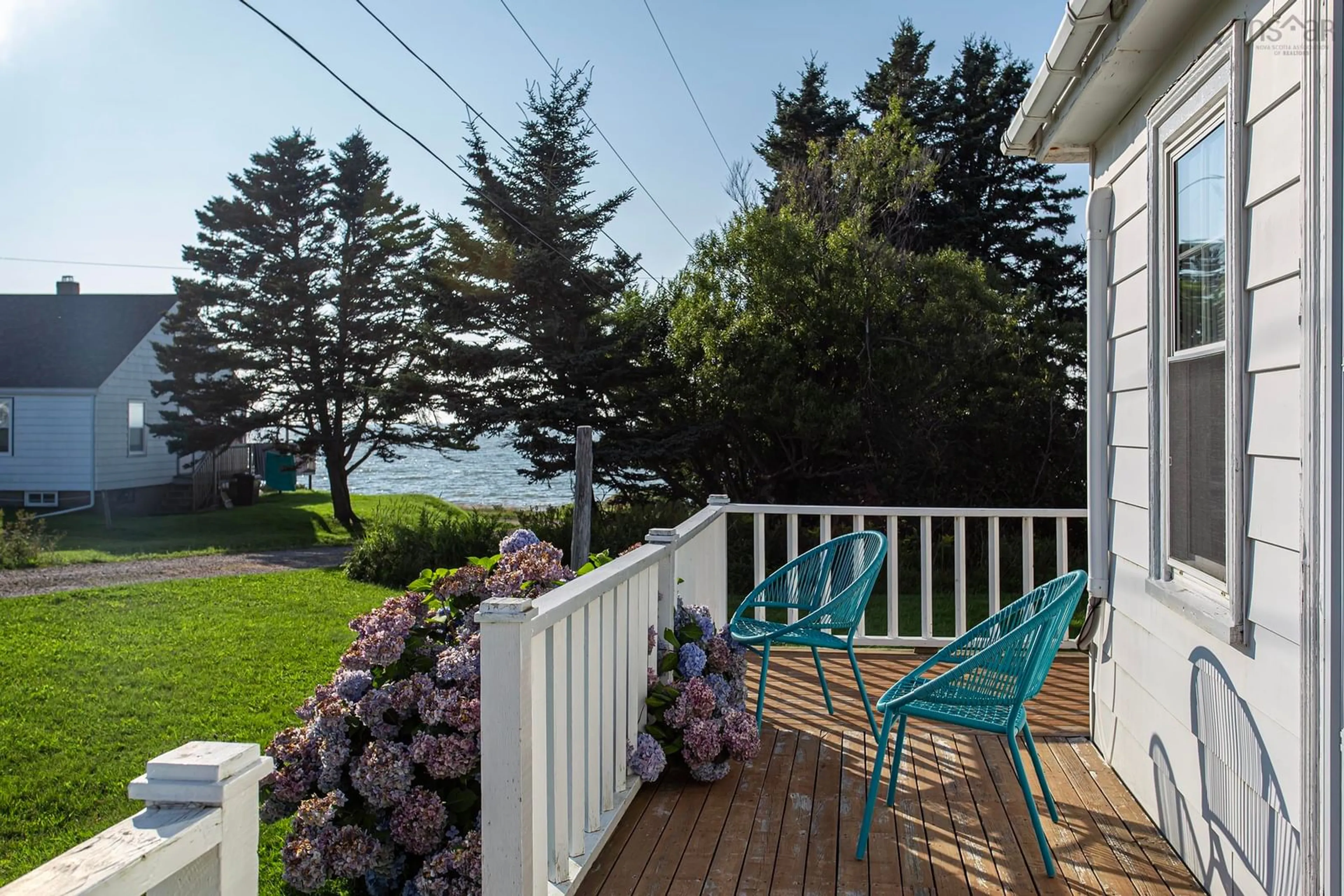 Patio, water/lake/river/ocean view for 17 Gordon Rd, Margaretsville Nova Scotia B0S 1N0