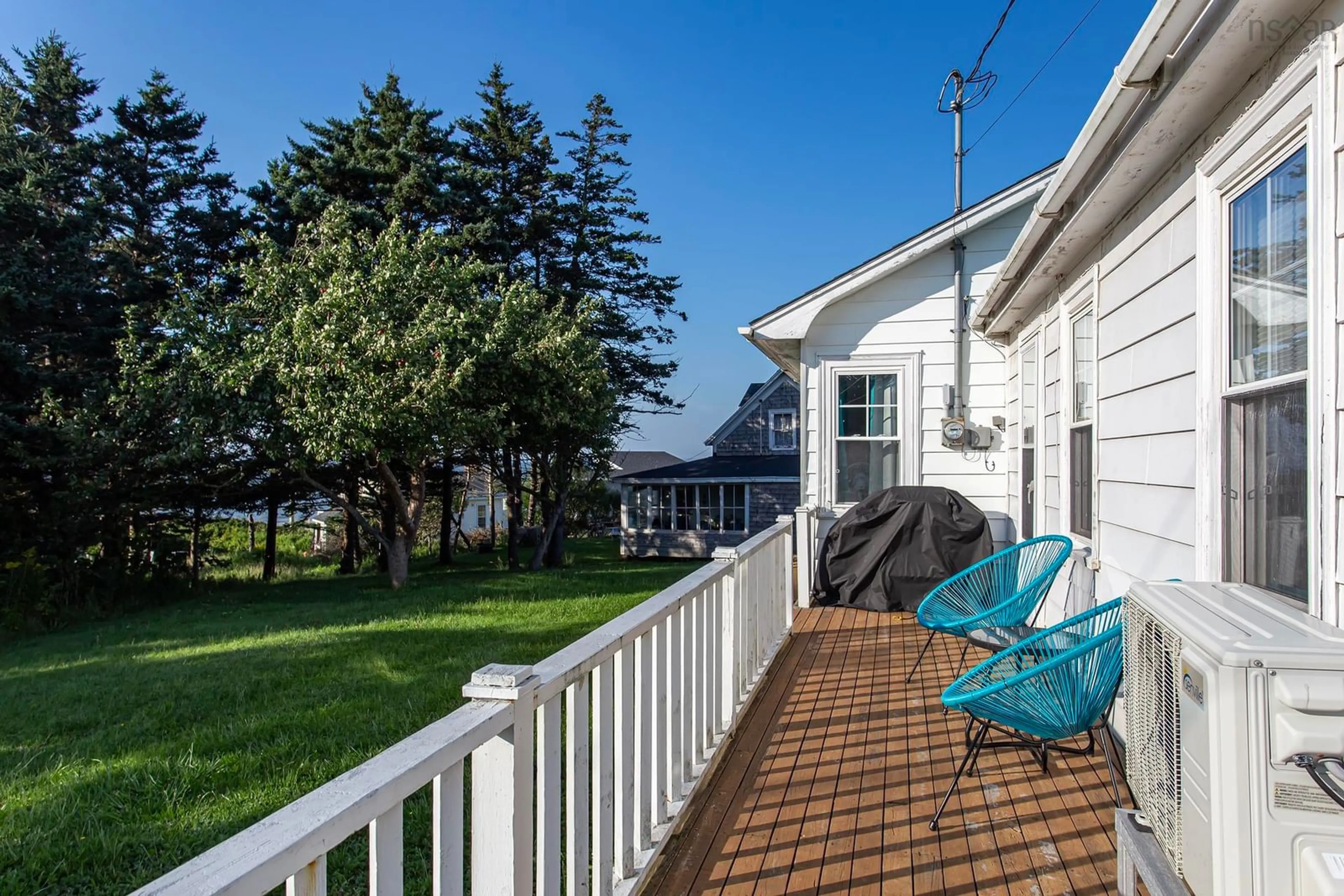 Patio, water/lake/river/ocean view for 17 Gordon Rd, Margaretsville Nova Scotia B0S 1N0