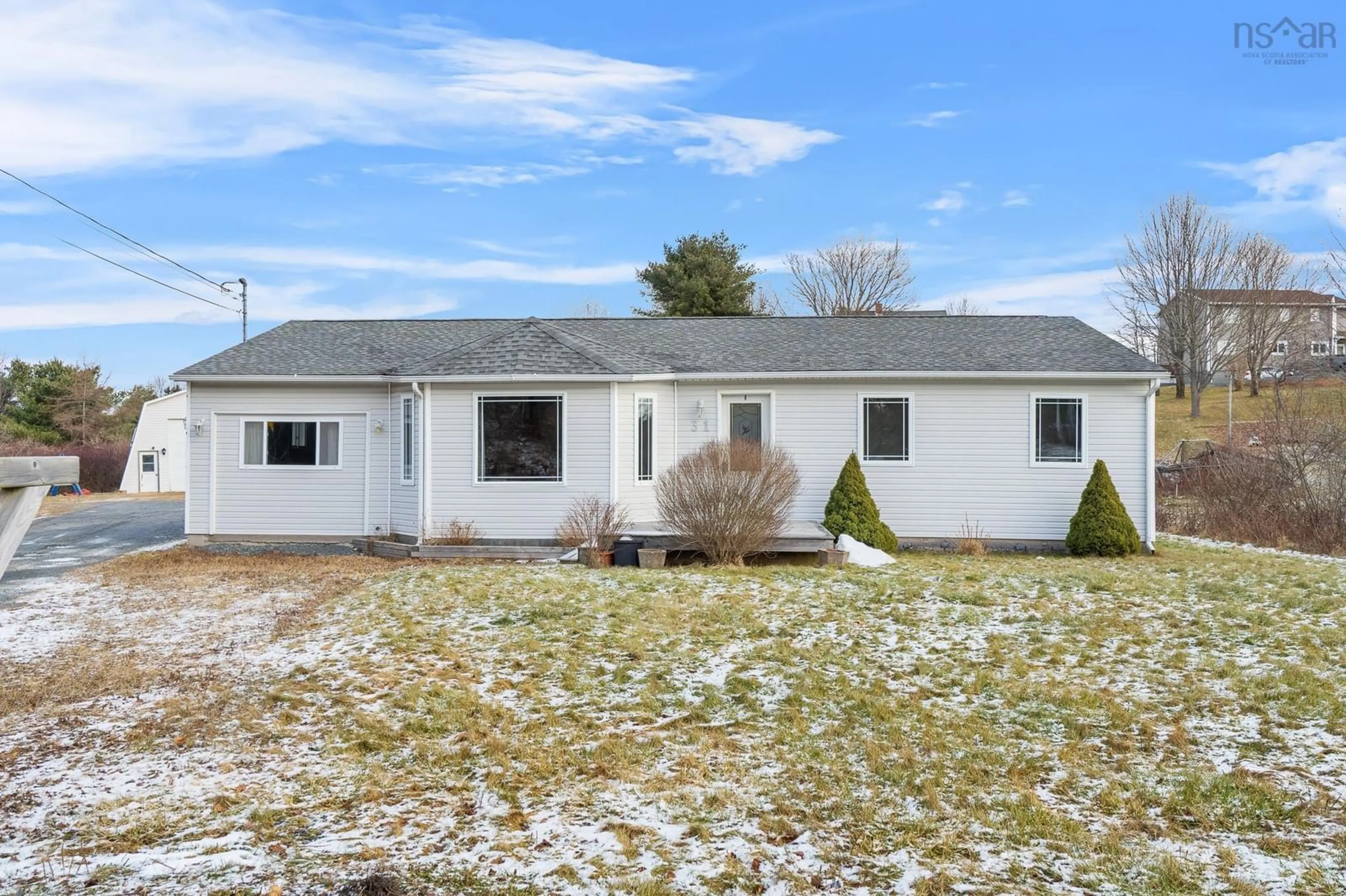 A pic from outside/outdoor area/front of a property/back of a property/a pic from drone, unknown for 31 Walker Service Rd, Lower Sackville Nova Scotia B4C 2P8