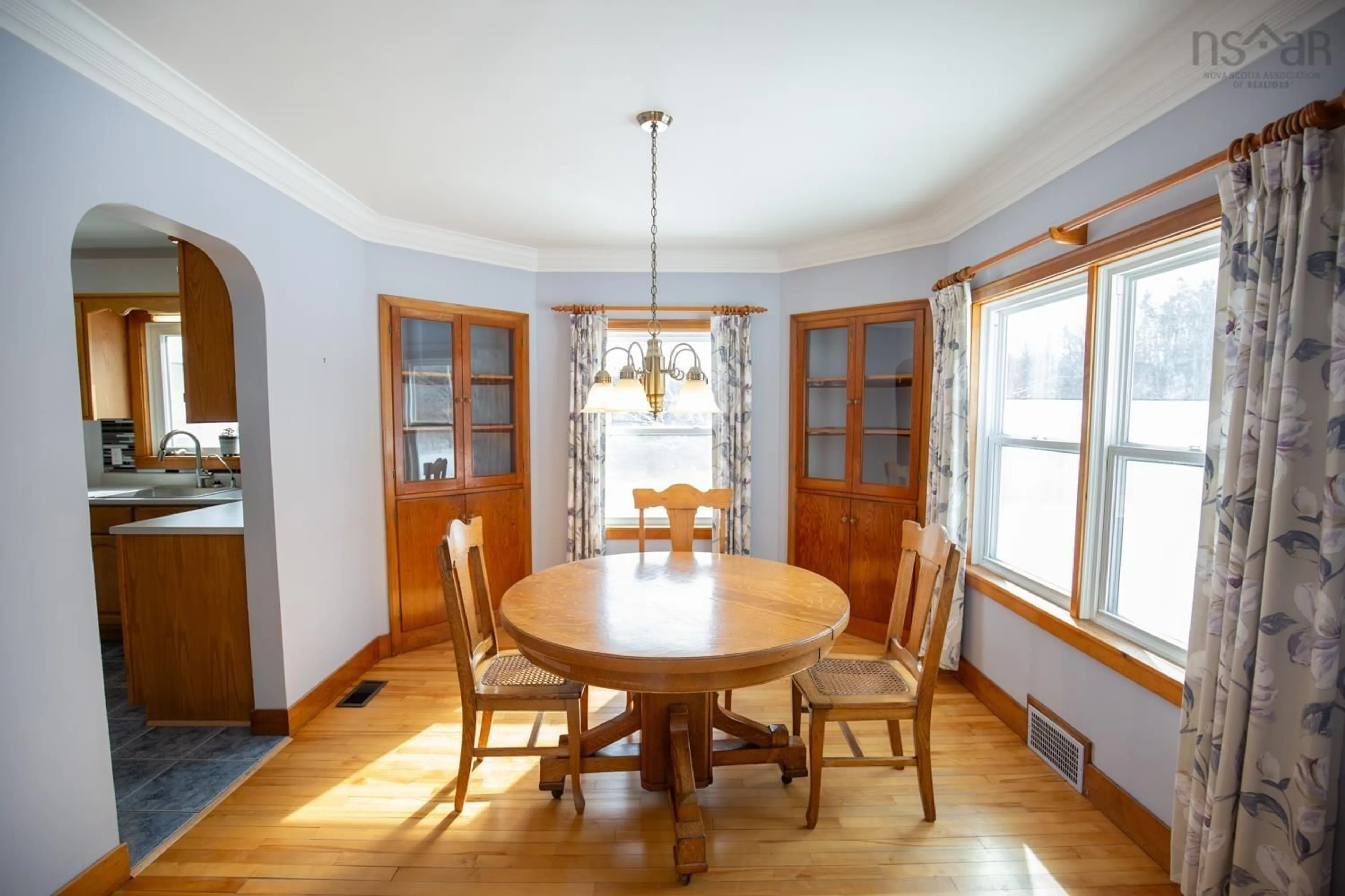 Dining room, wood/laminate floor for 1945 Irwin Lake Rd, Hilden Nova Scotia B0N 1C0