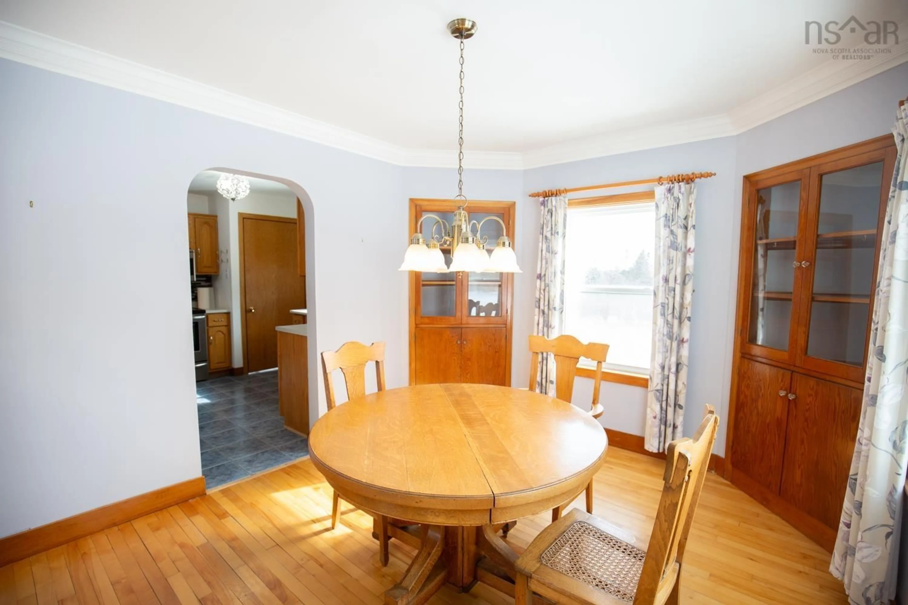 Dining room, wood/laminate floor for 1945 Irwin Lake Rd, Hilden Nova Scotia B0N 1C0