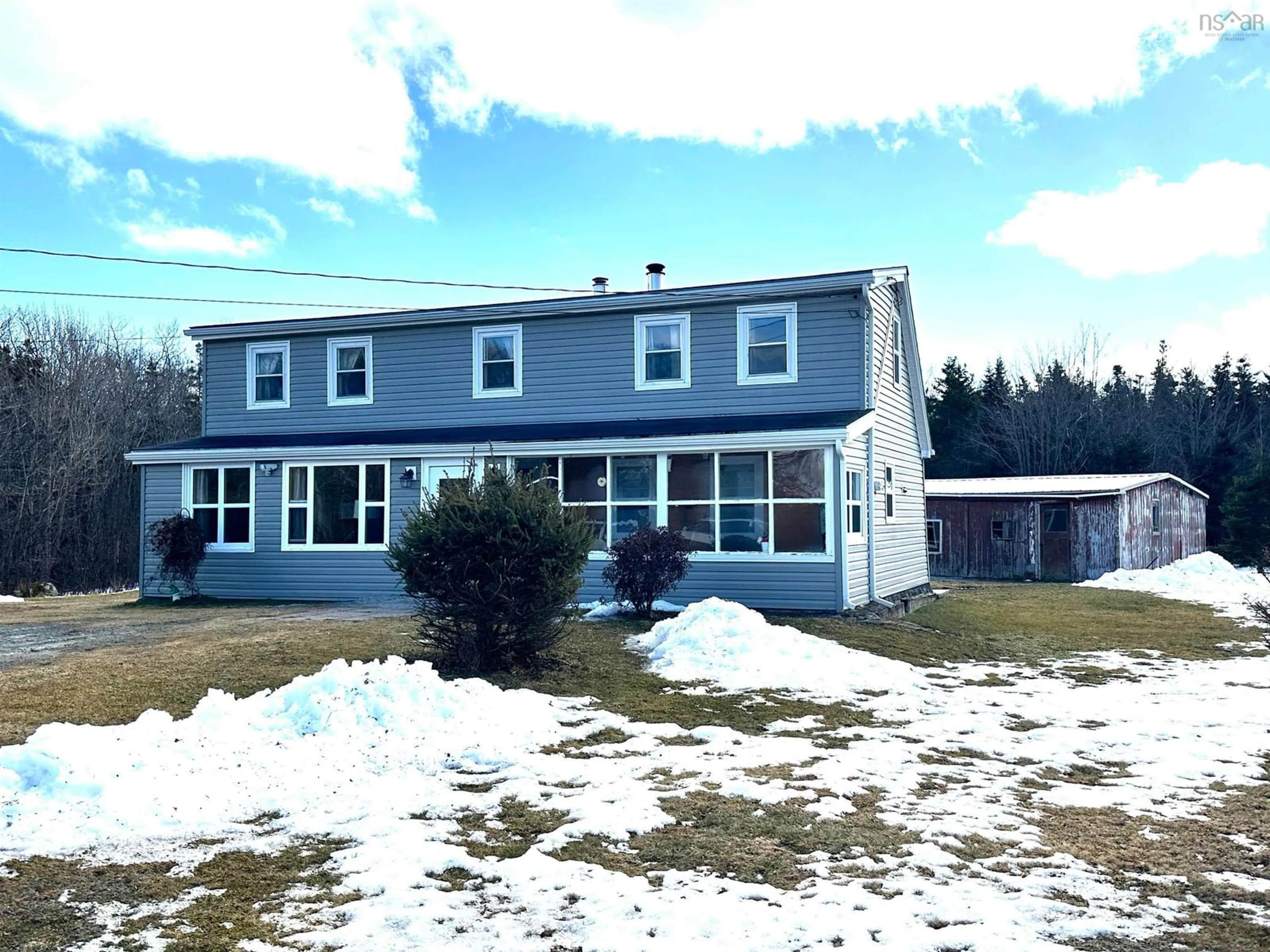 A pic from outside/outdoor area/front of a property/back of a property/a pic from drone, building for 376 Shore Rd, Mersey Point Nova Scotia B0T 1K0