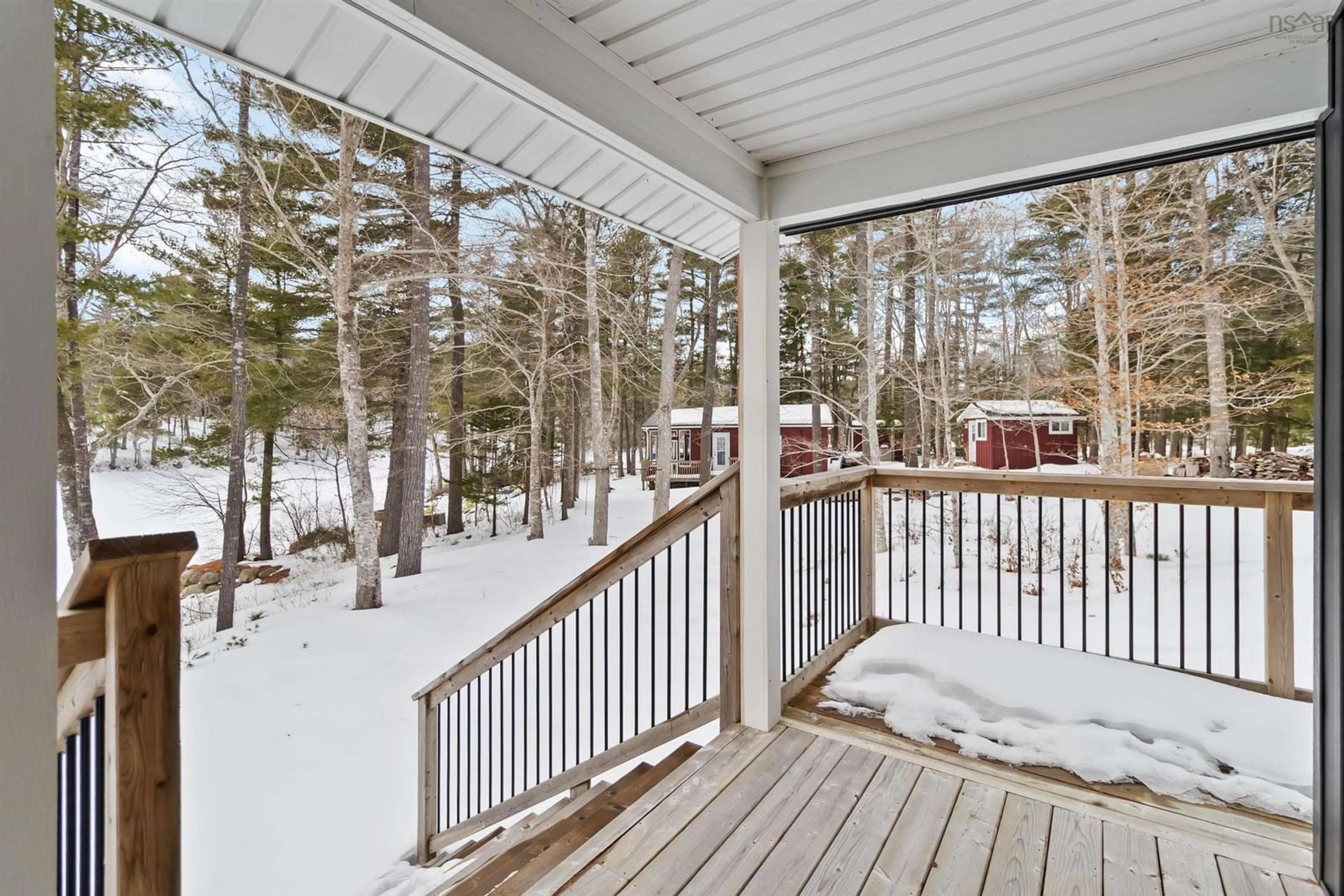 Patio, forest/trees view for 63 Gulch Rd, Labelle Nova Scotia B0T 1E0